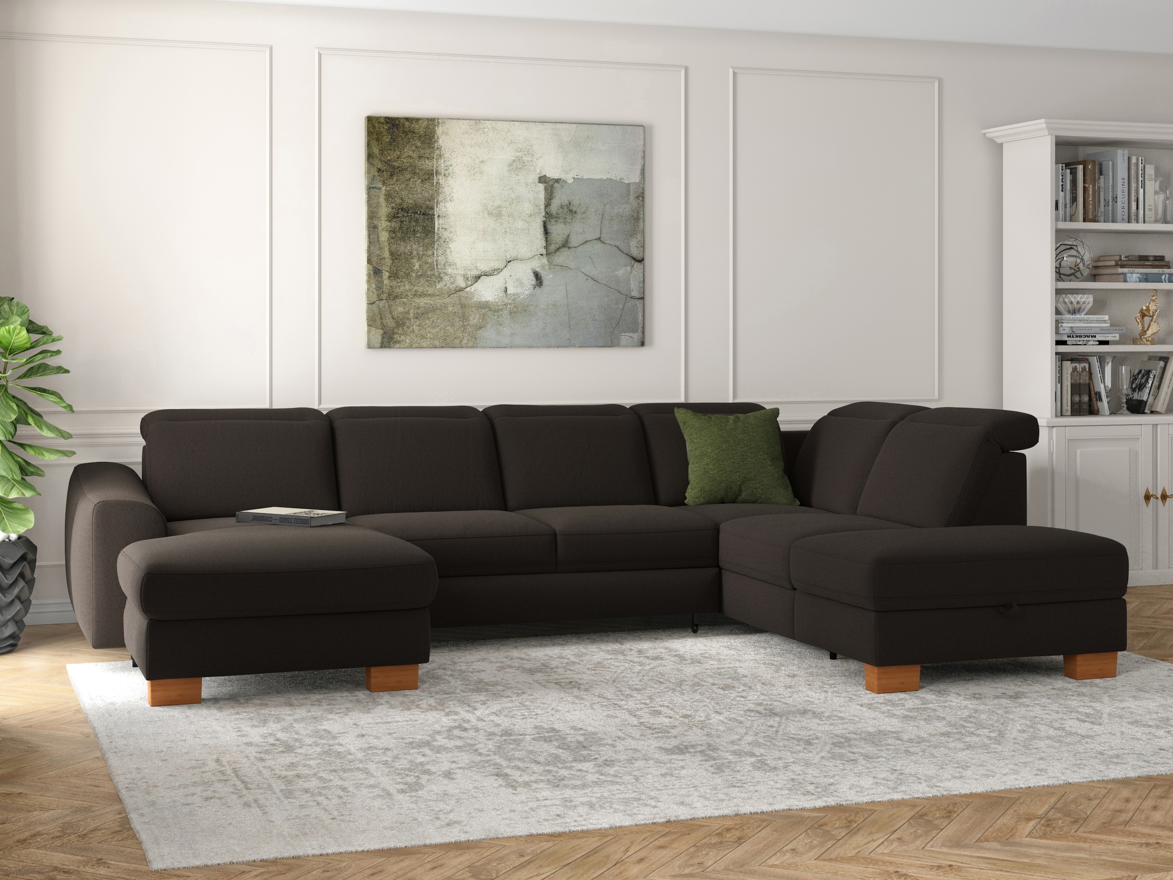 sit&more Wohnlandschaft "Dundee U-Form" mit Federkern und Massivholzfüßen, günstig online kaufen