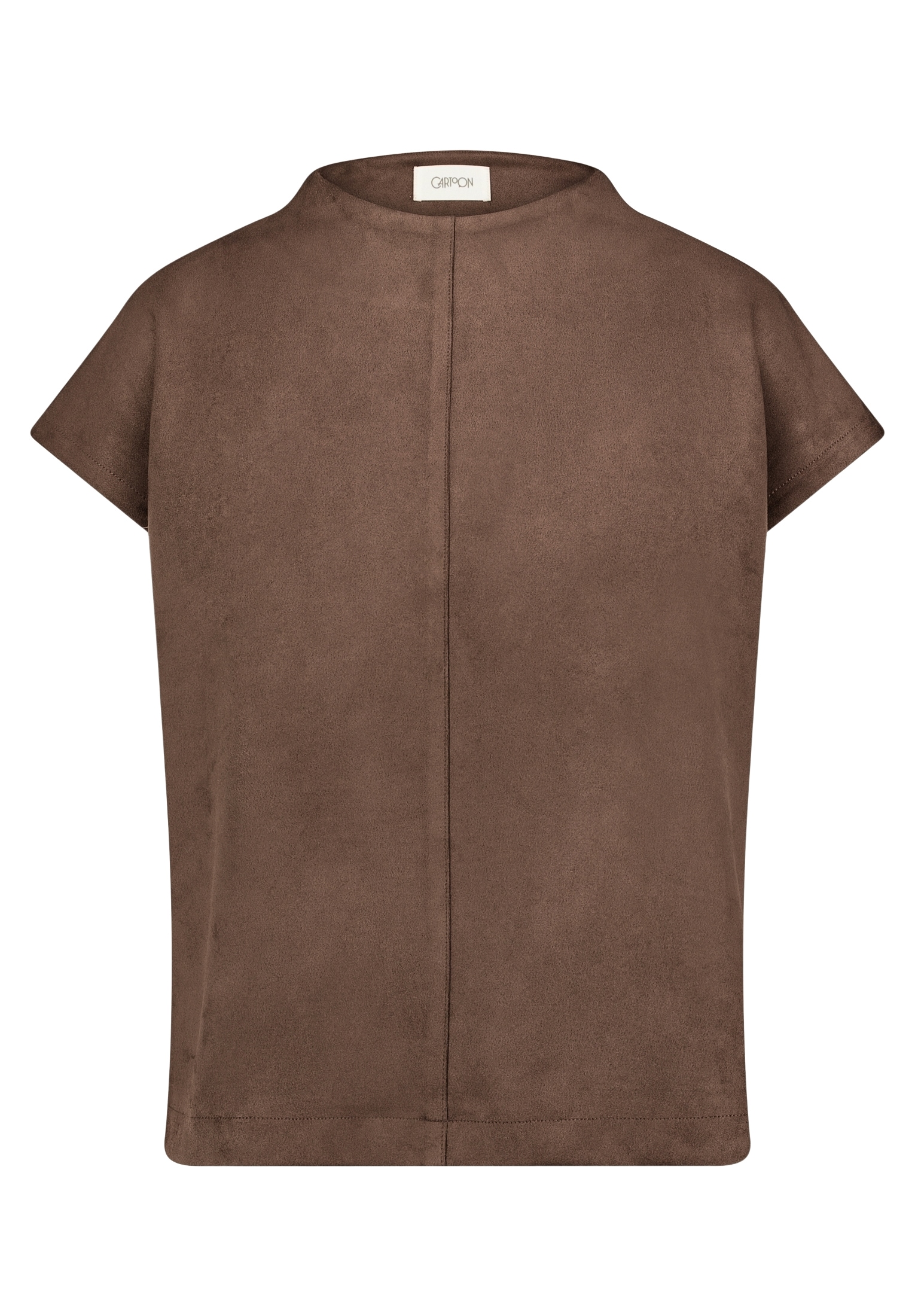 Cartoon Kurzarmshirt »Damen mit Stehkragen« 1