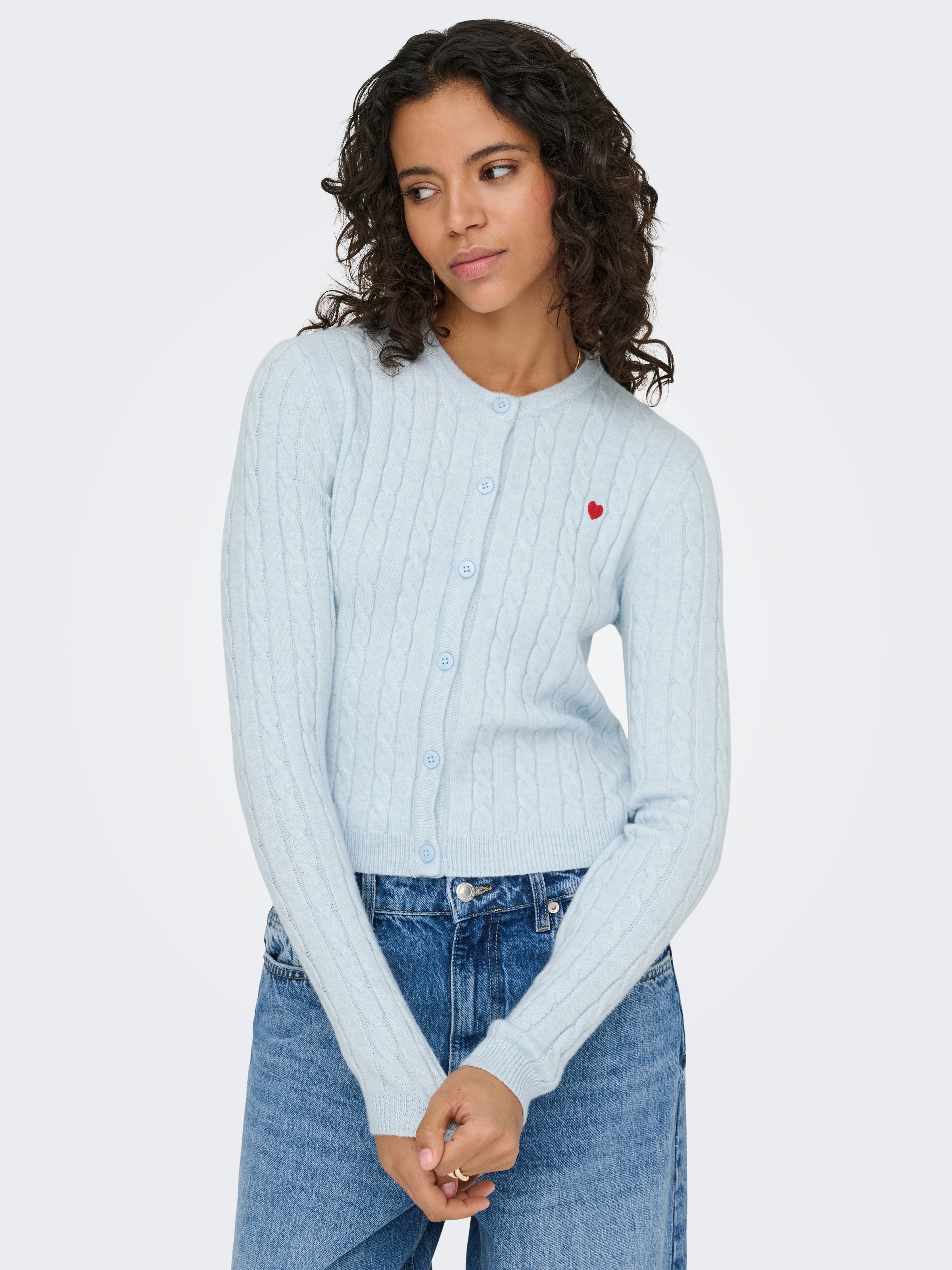 ONLY Strickjacke »ONLKATIA LS CABLE BUTTON CARDIGAN CC KNT«