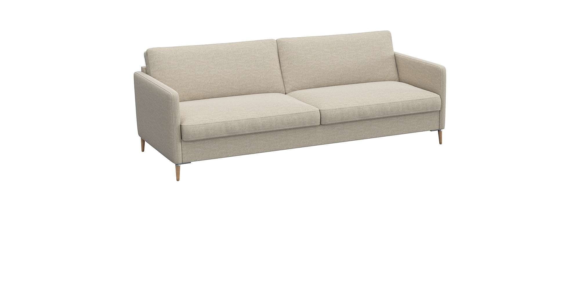 FLEXLUX 3-Sitzer »Fiore, super Sitzkomfort durch Kaltschaum im Sitz«, schmale Armlehnen, Füße Alu+ Eiche