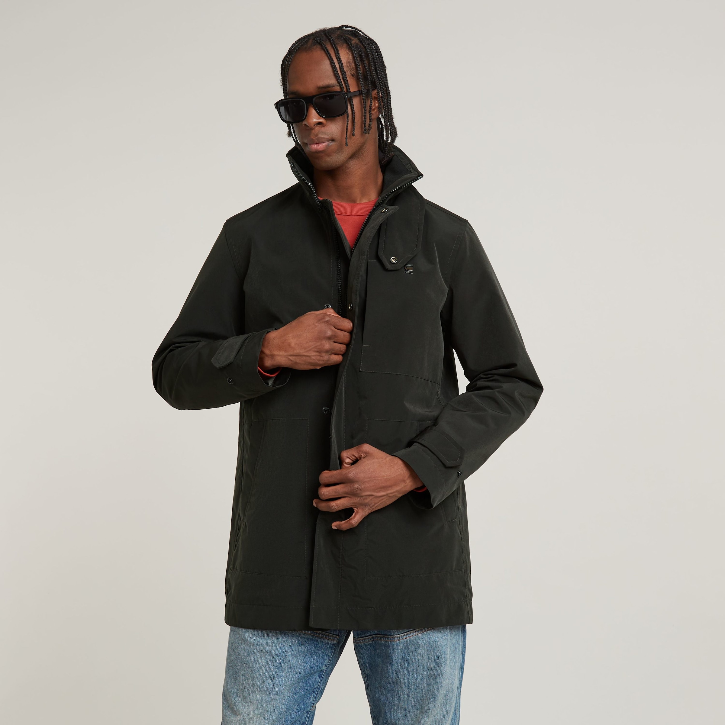 Outdoorjacke »Garber Trench«, mit verdeckten Knöpfen