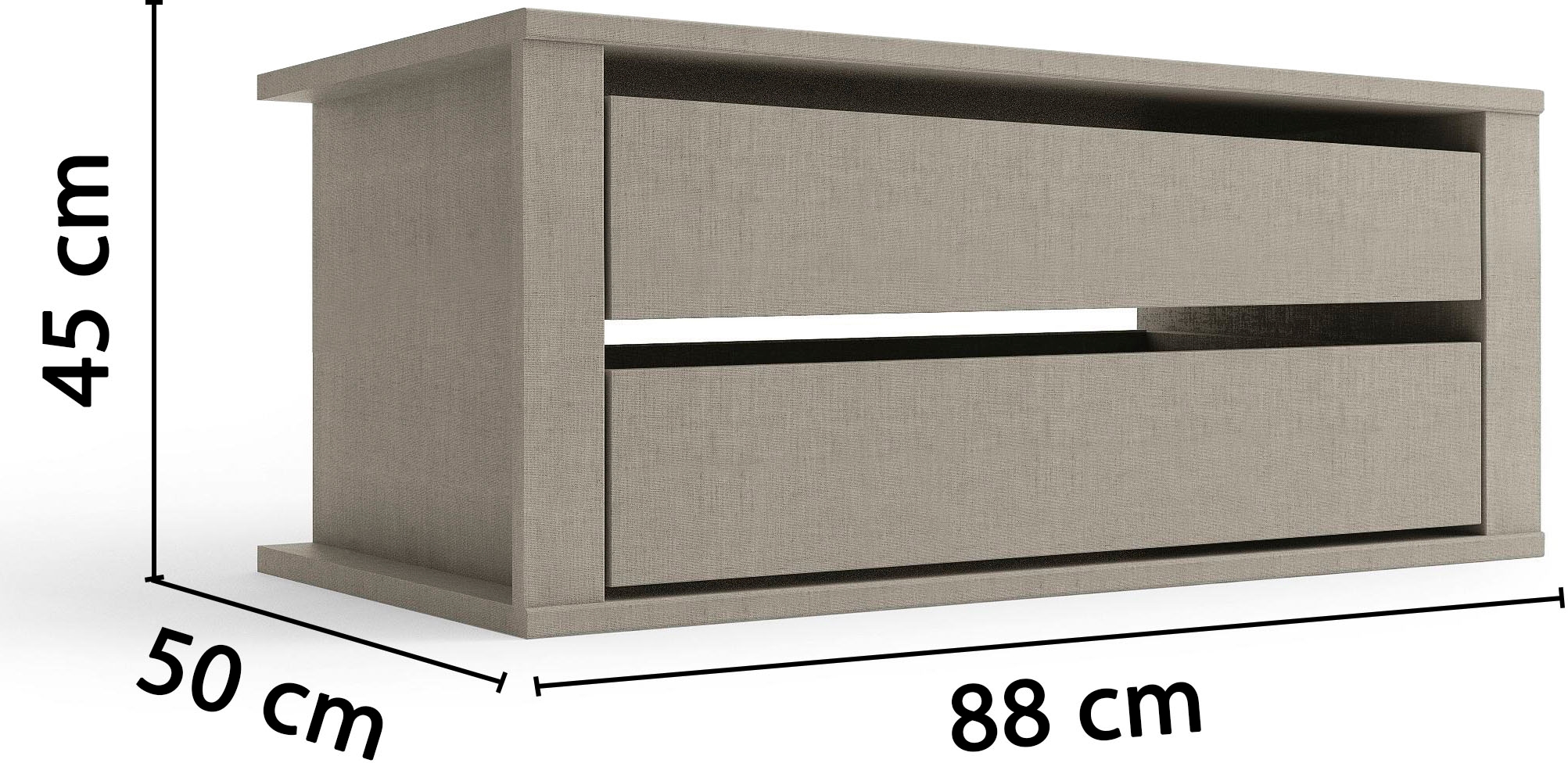 rauch Schubladeneinsatz »Schubladeneinsatz Zubehör Rauch-Kleiderschränke ORANGE« mit Selbsteinzug und Dämpfung,  mit 2 Schubladen und Metallauszügen, Breite 88 cm, Tiefe 50 cm