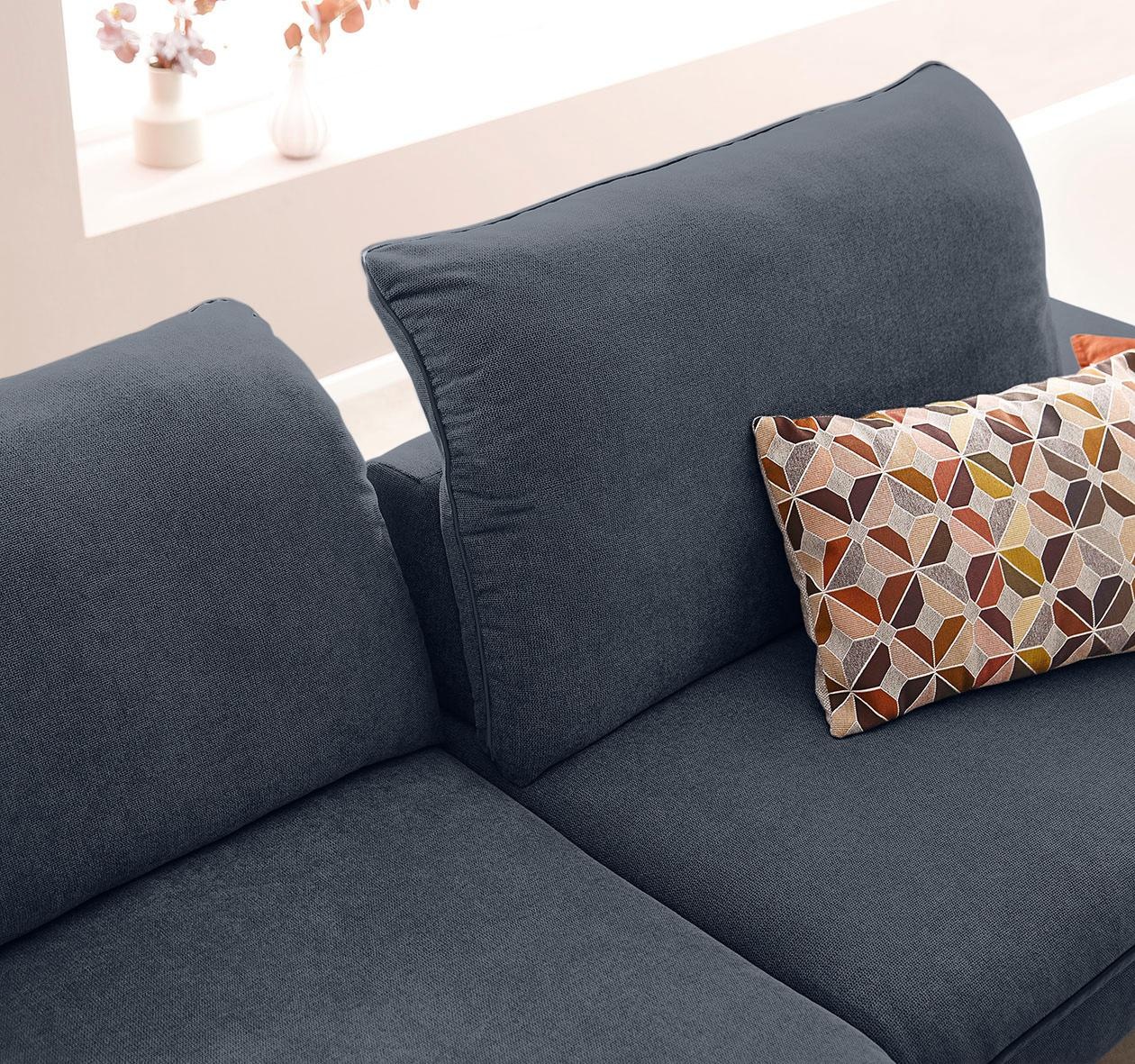 W.SCHILLIG Ecksofa »enjoy&MORE, Designsofa, elegant und bequem, L-Form«, Sitztiefenverstellung, Füße bronze pulverbeschichtet, Breite 294 cm
