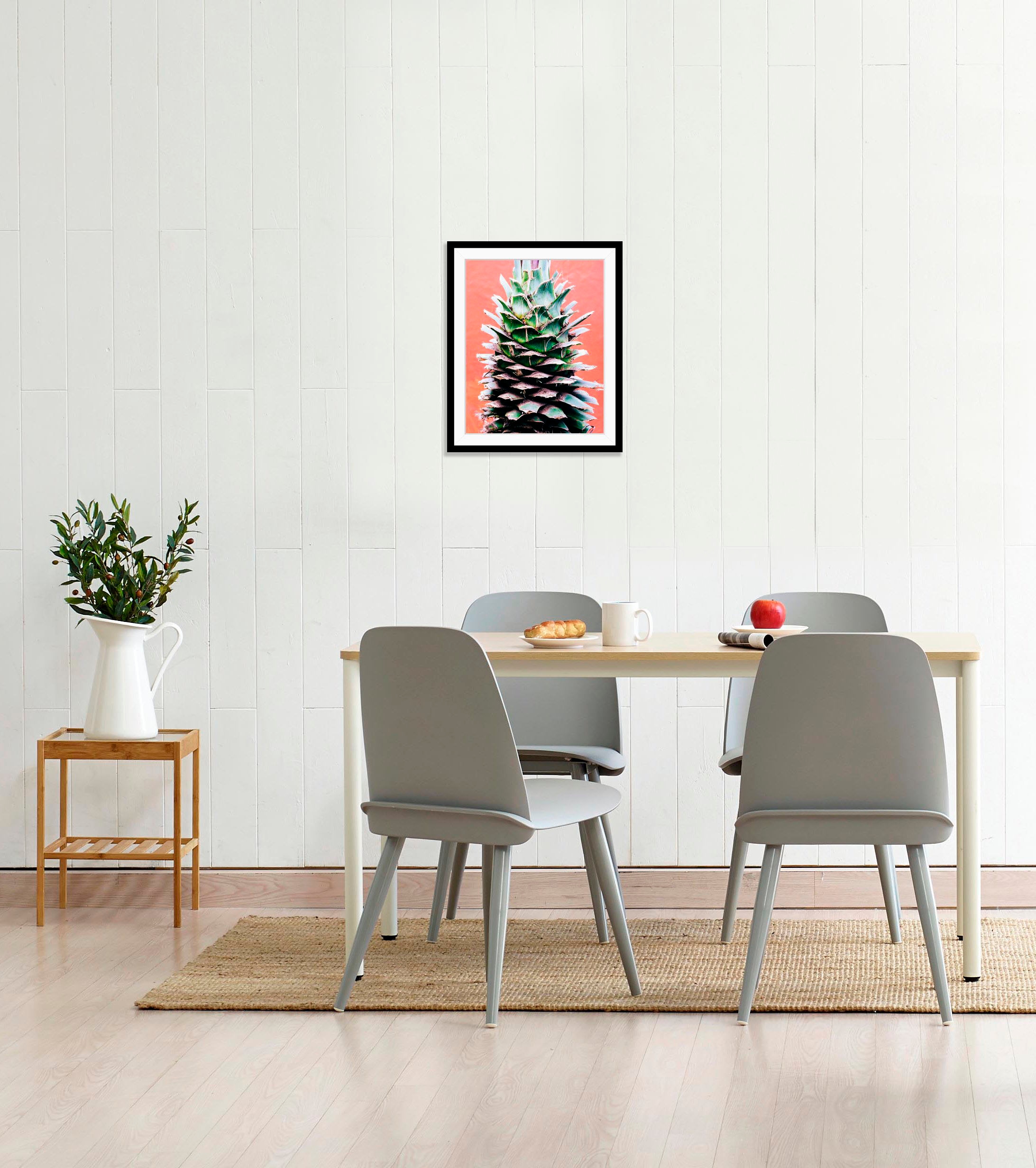 queence Bild »Lassi« Essen | Figuren | Kunst | Lebensmittel | Obst | Obst Bilder 1 Stk. tlg. HD Premium Poster-Druck inkl. Holzrahmen