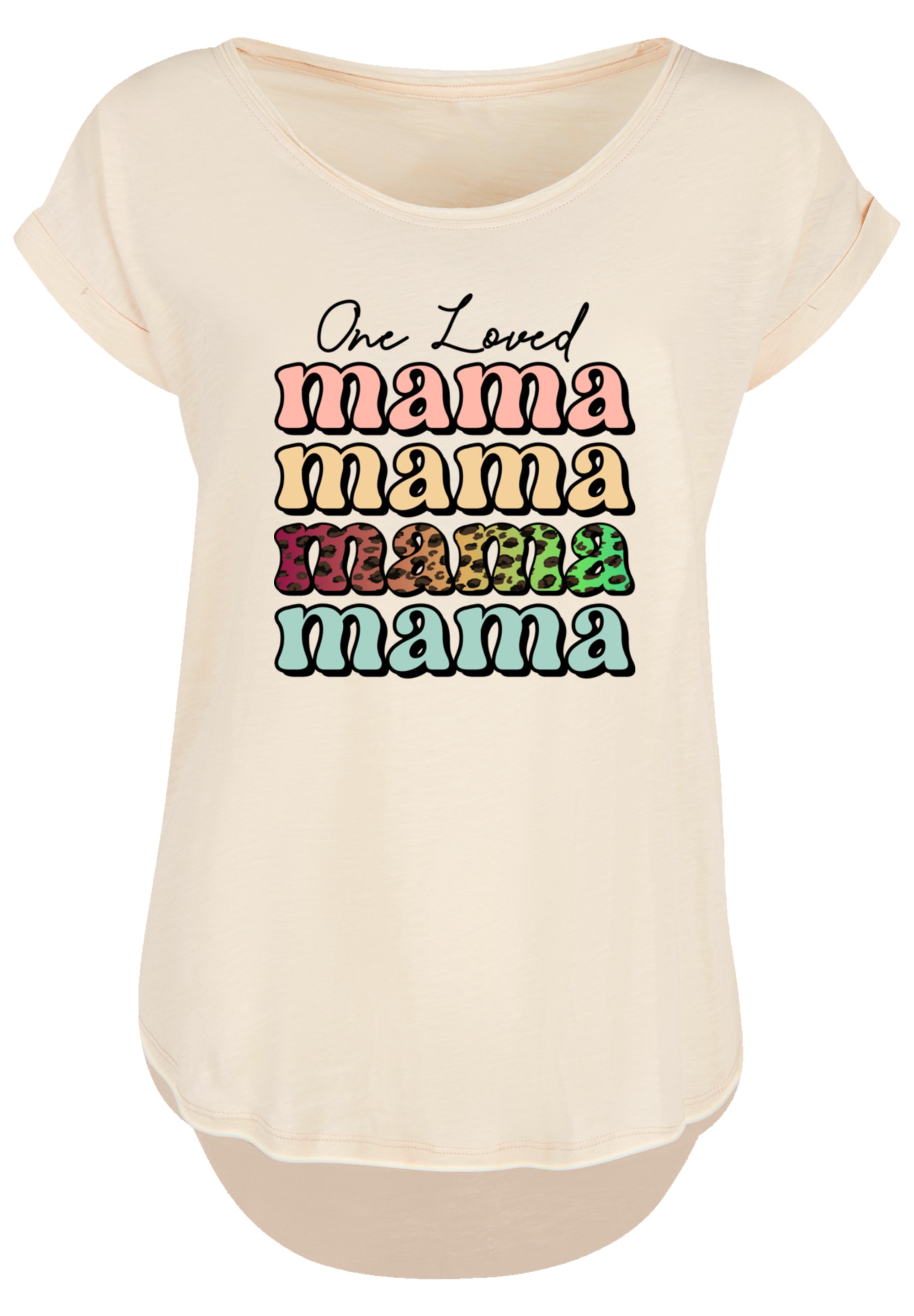 F4NT4STIC T-Shirt »Mothers Day Mama Typography Leopard Print Pastel«, Premium Qualität