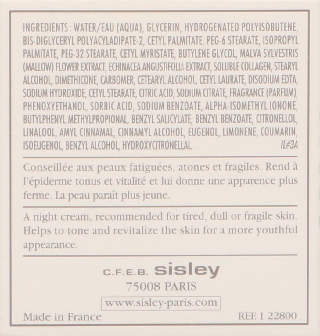 sisley Gesichtspflege »Night Cream With Collagen And Woodmallow«, Korrigiert Zeichen der Hautalterung, straffende Nachtpflege.
