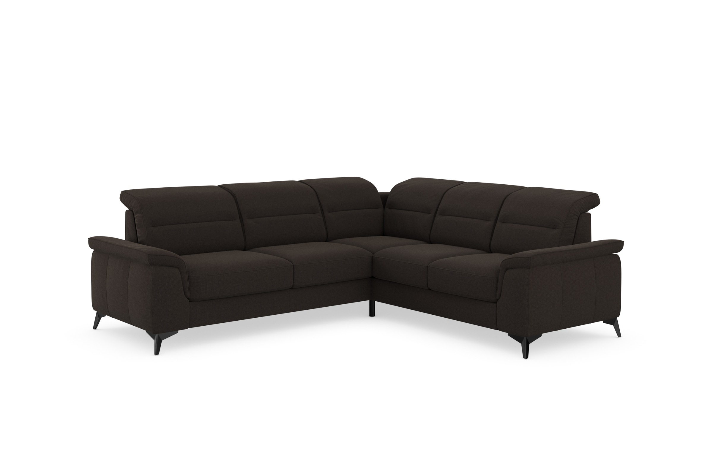 sit&more Ecksofa »Sinatra L-Form«, optinal mit Kopfteilverstellung und Armteilfunktion, Metallfüße