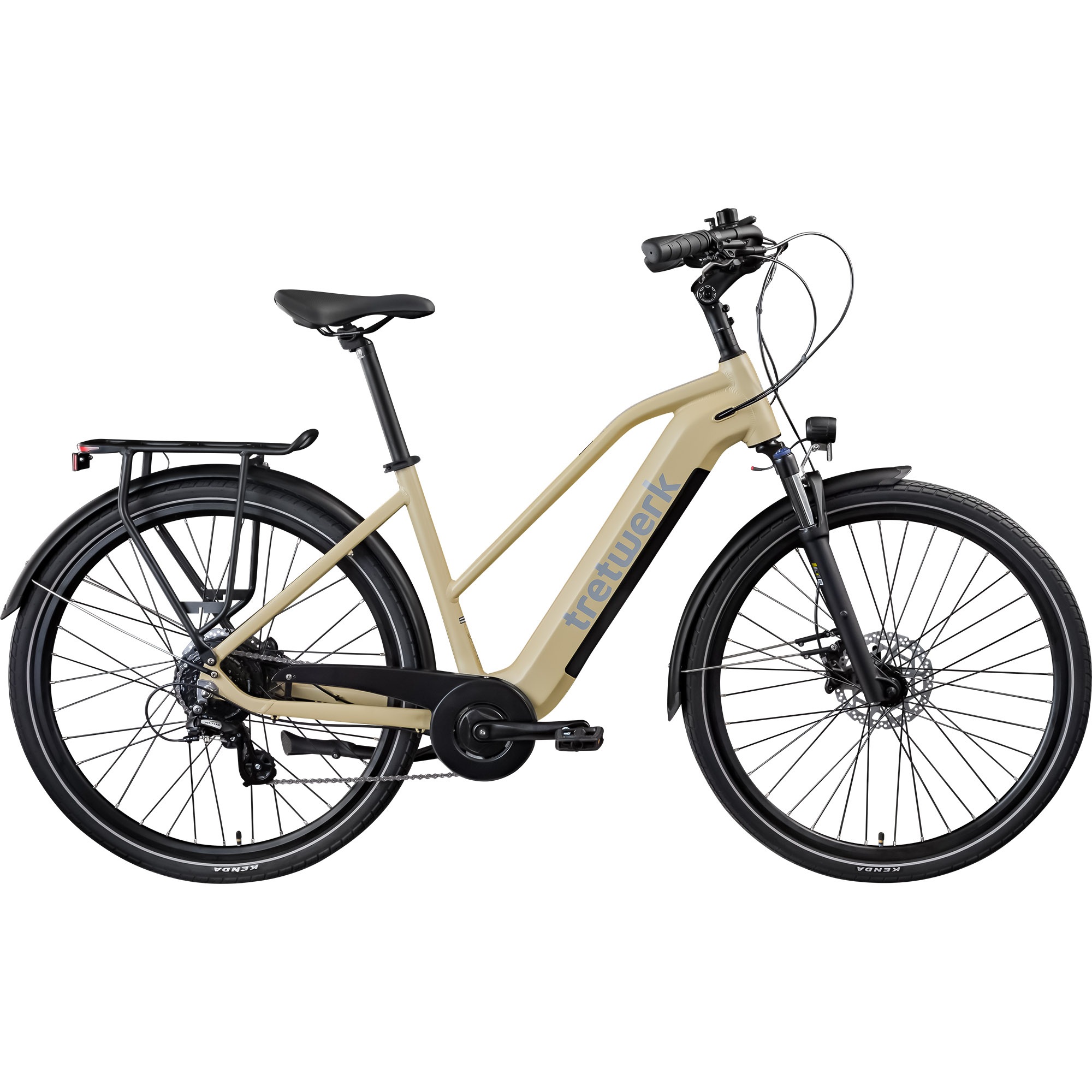 TRETWERK E-Bike "Onyx", 50cm, 28 Zoll (71,12cm), beige, Elektrofahrräder
