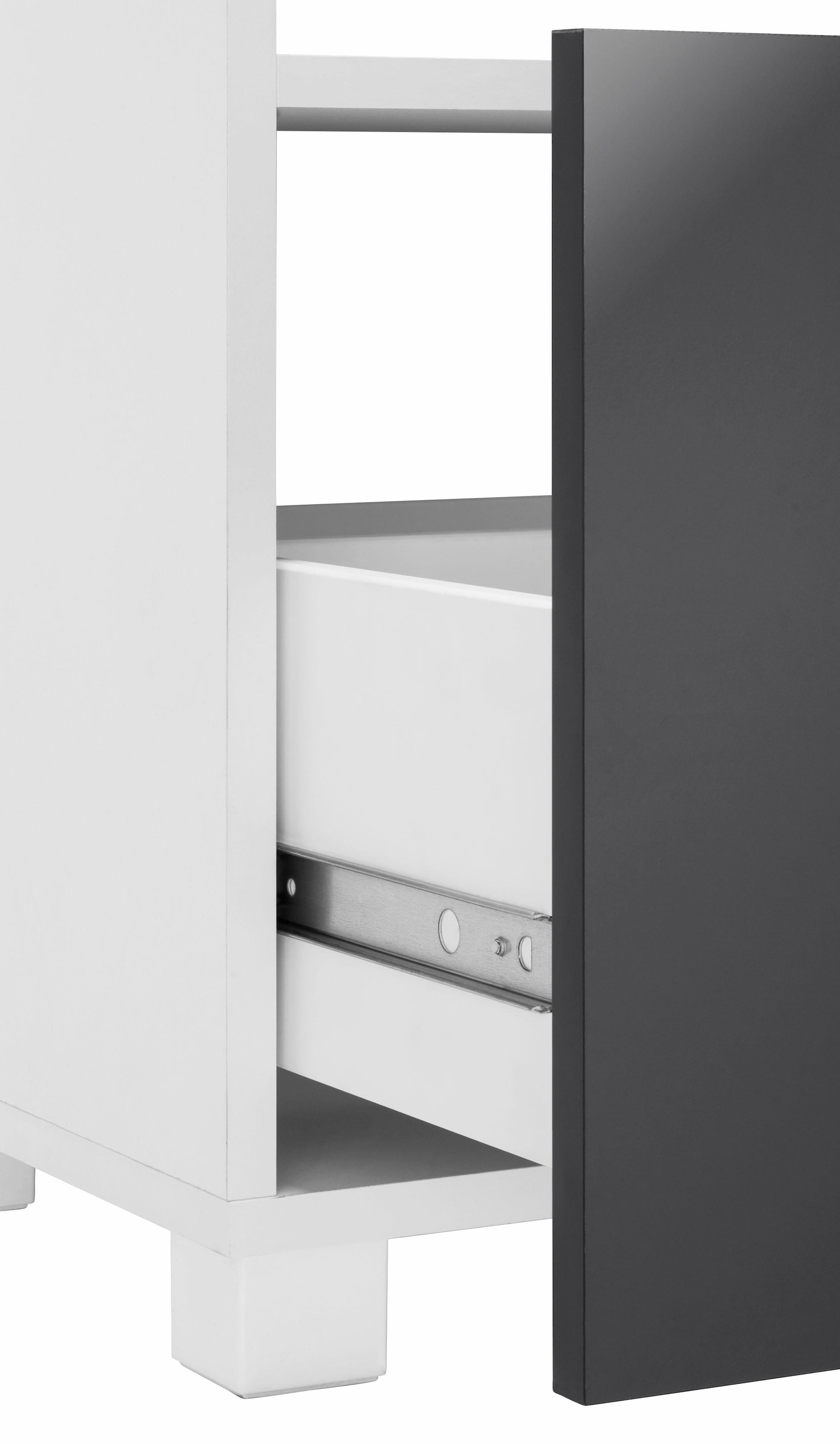 Schildmeyer Waschbeckenunterschrank »Colli in verschiedenen Farben«, Höhe 54,5 cm, Badezimmerschrank mit Metallgriffen und großer Schublade