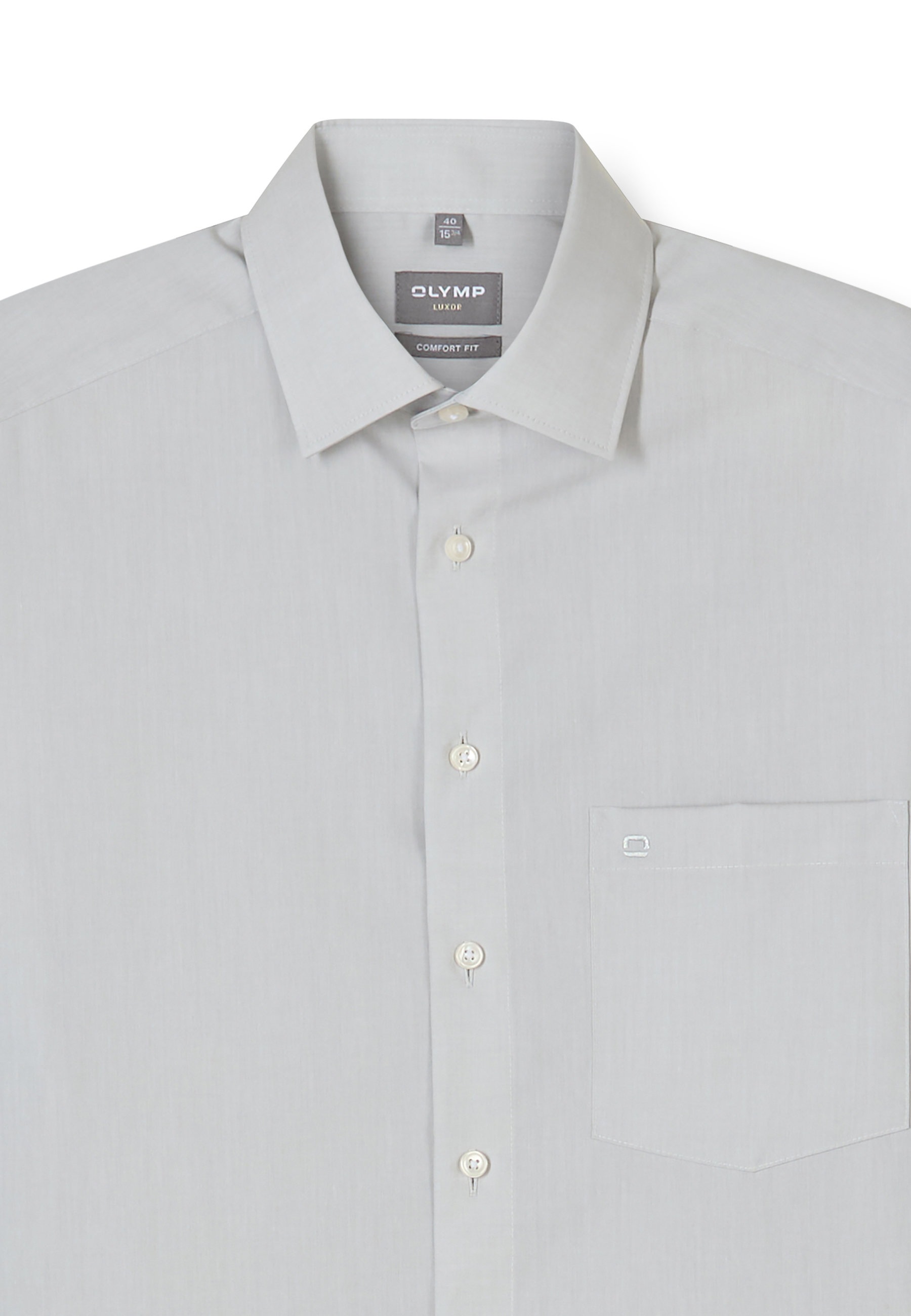 OLYMP Luxor Men's Long Sleeve Shirt Silver-Grey 43 7