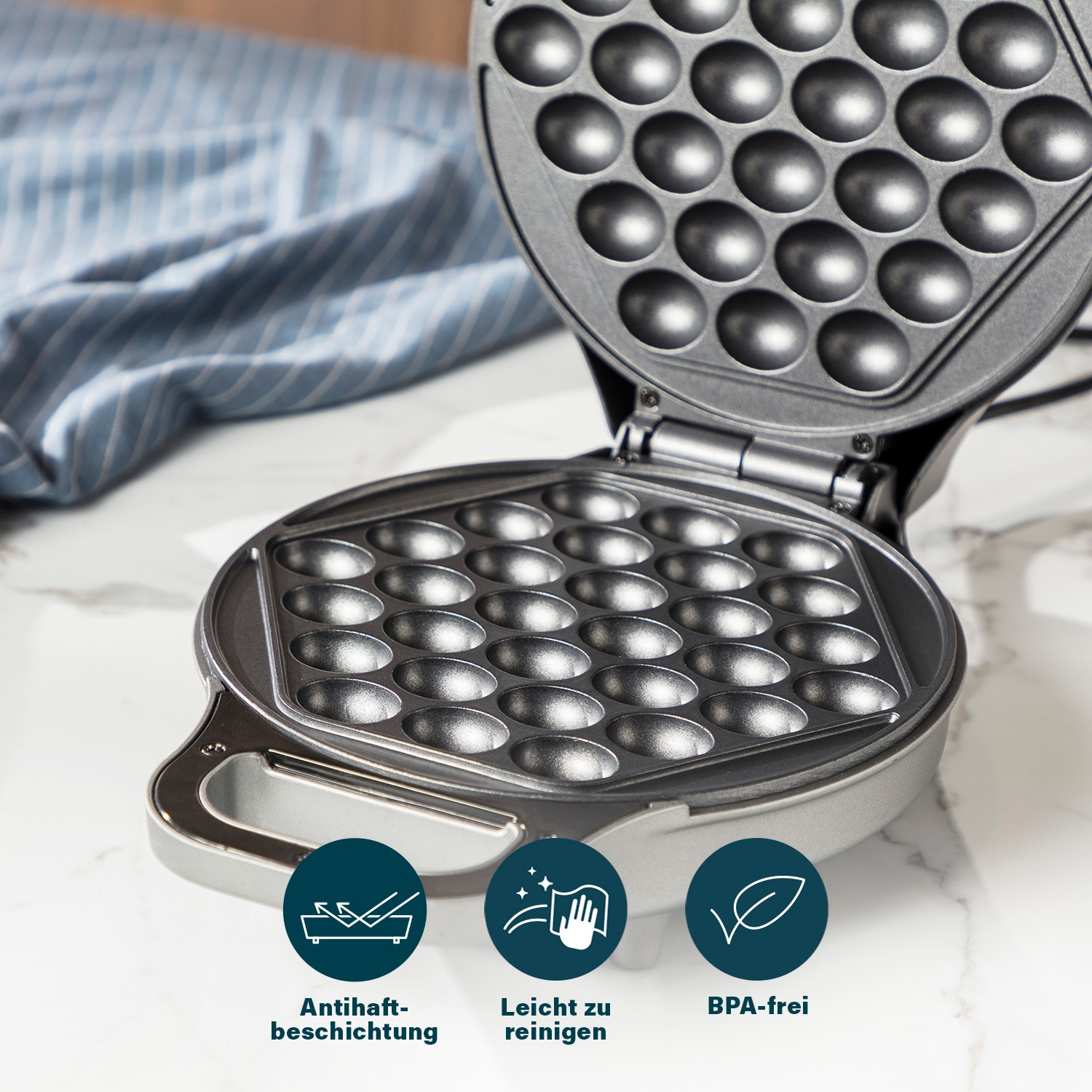 Thumbnail - PRINCESS Waffeleisen "Bubble 132465" 700 W