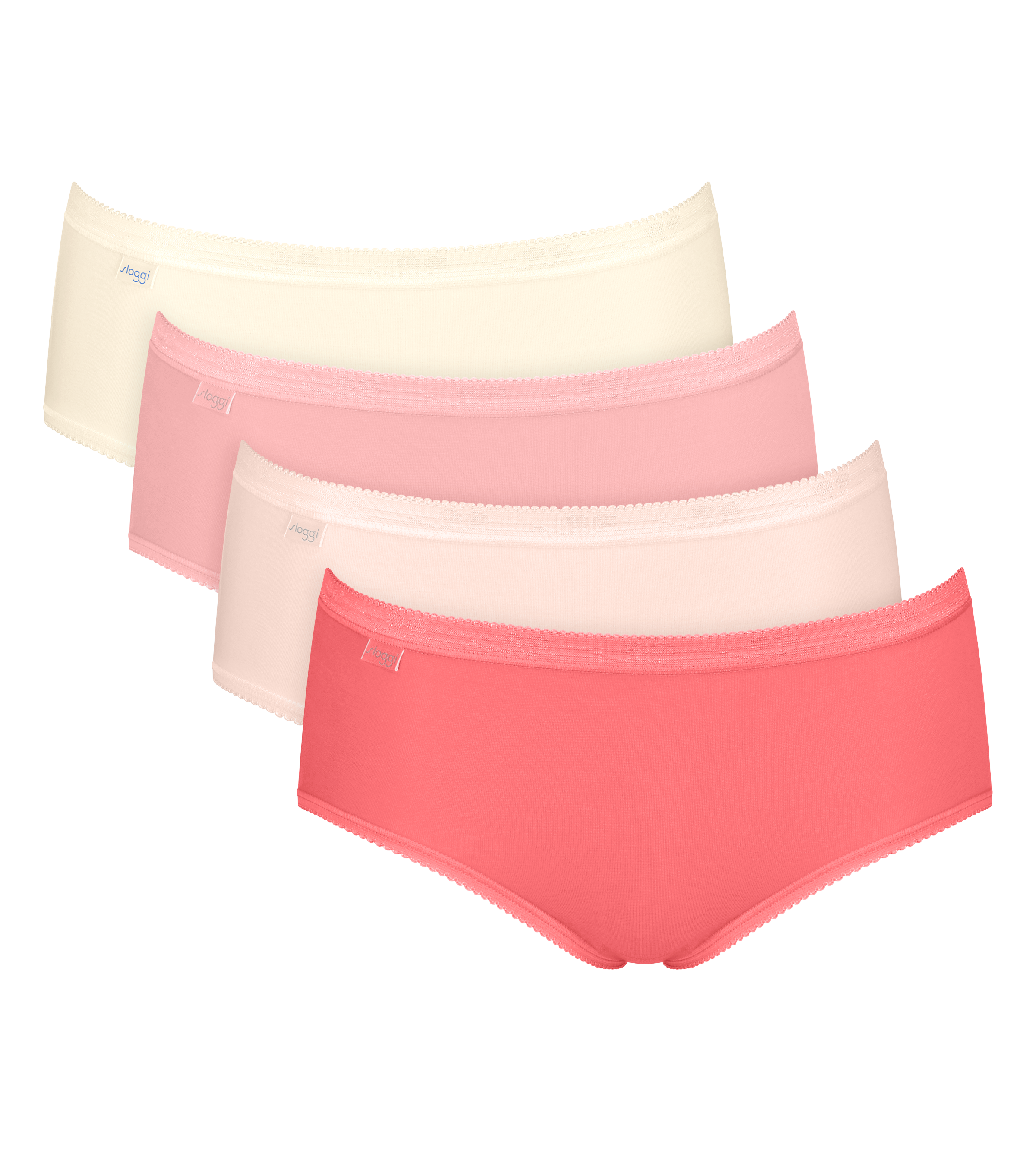 sloggi Midislip "Basic+" 4er Pack, weiche Nähte, bequem, feminin günstig online kaufen