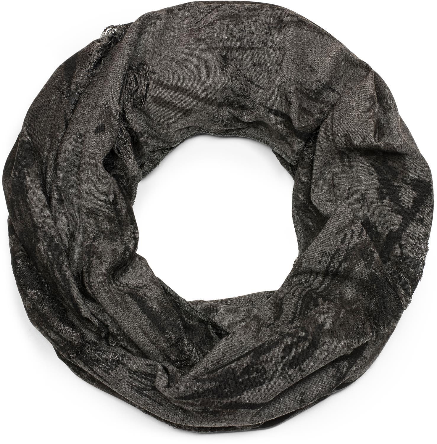 styleBREAKER Loop "Gemusterter Loop Schal im Destroyed used Look" 1 Stk. günstig online kaufen