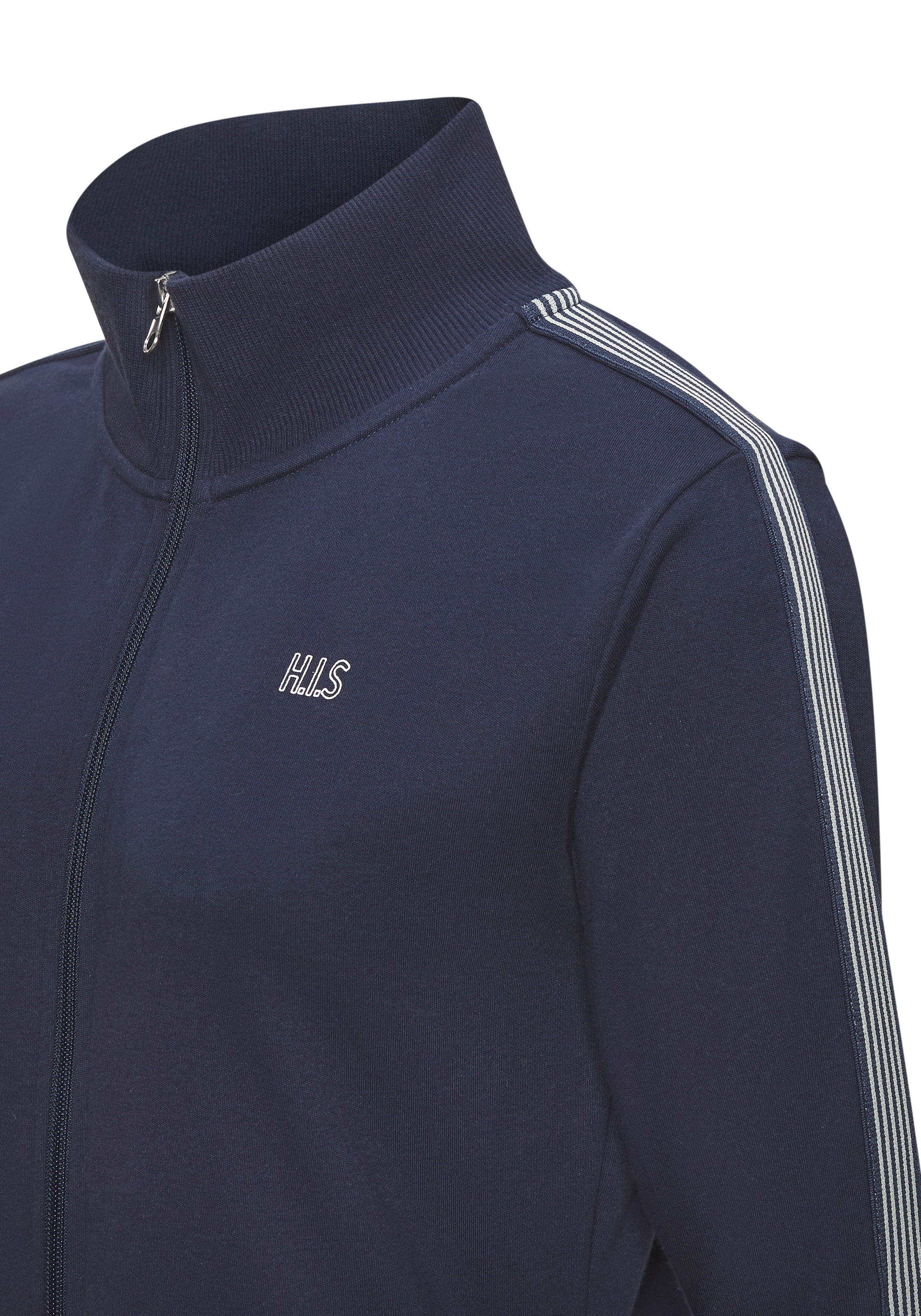 H.I.S Sweatjacke, mit gestreiftem Tape an den Ärmeln