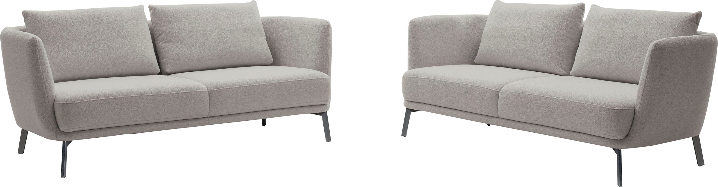 SCHÖNER WOHNEN-Kollektion 2,5-Sitzer »Pearl, hochwertig und komfortabel, - 5 Jahre Hersteller-Garantie«, auch in Bouclé, Maße (B/H/T): 190/71/91 cm, Füße Metall