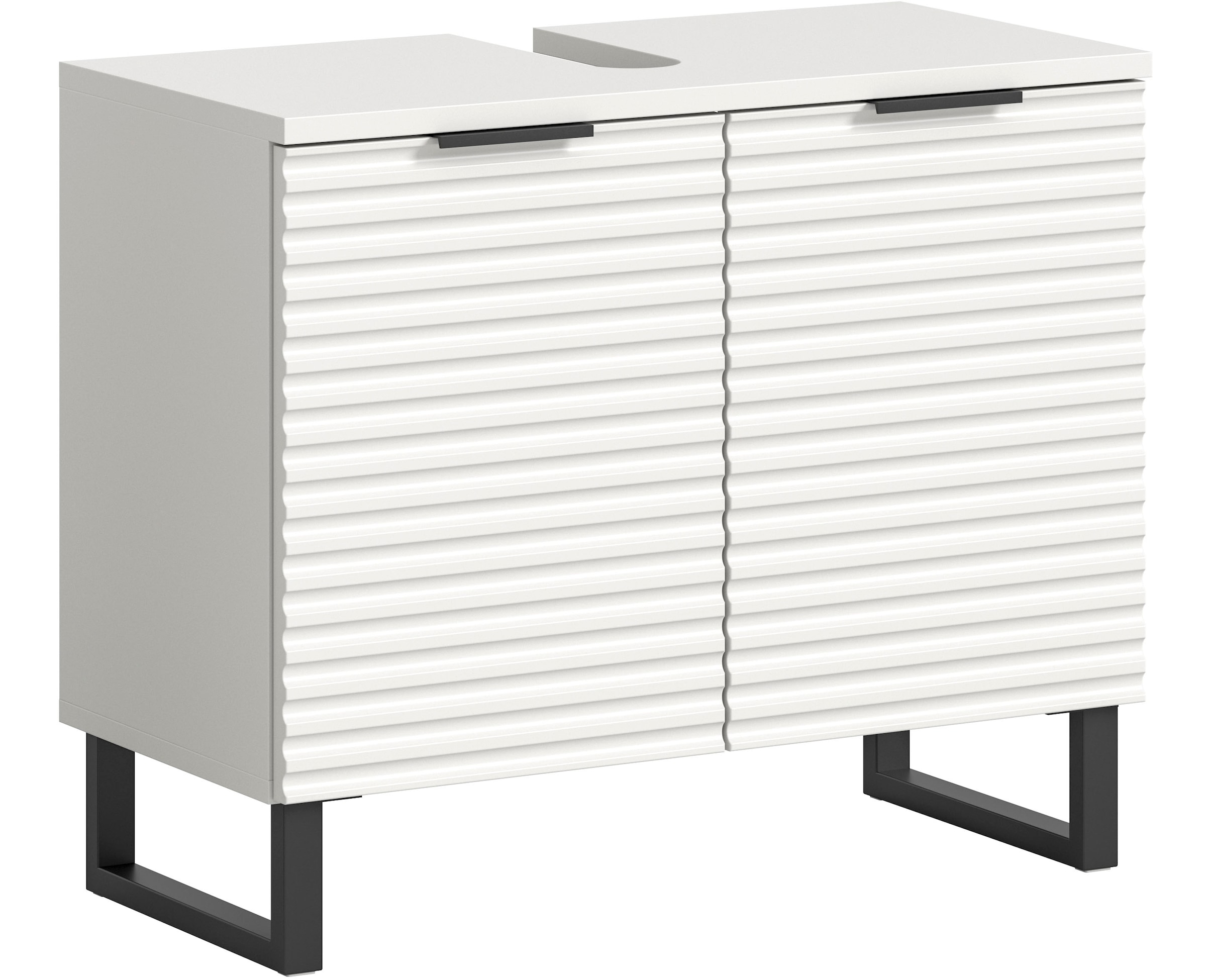 welltime Waschbeckenunterschrank »Litica, Breite 70 cm, inkl. Siphonausschnitt, 1 Einlegeboden, 2 Türen«, Badschrank, Waschbeckenschrank, Badezimmer, Bad-Möbel