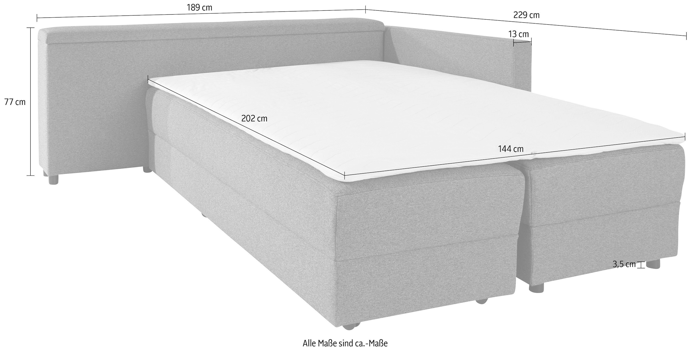 LOOKS by Wolfgang Joop Ecksofa »LooksIII L-Form«, durch Drehfunktion zum Bett wandelbar, inklusive Staufach