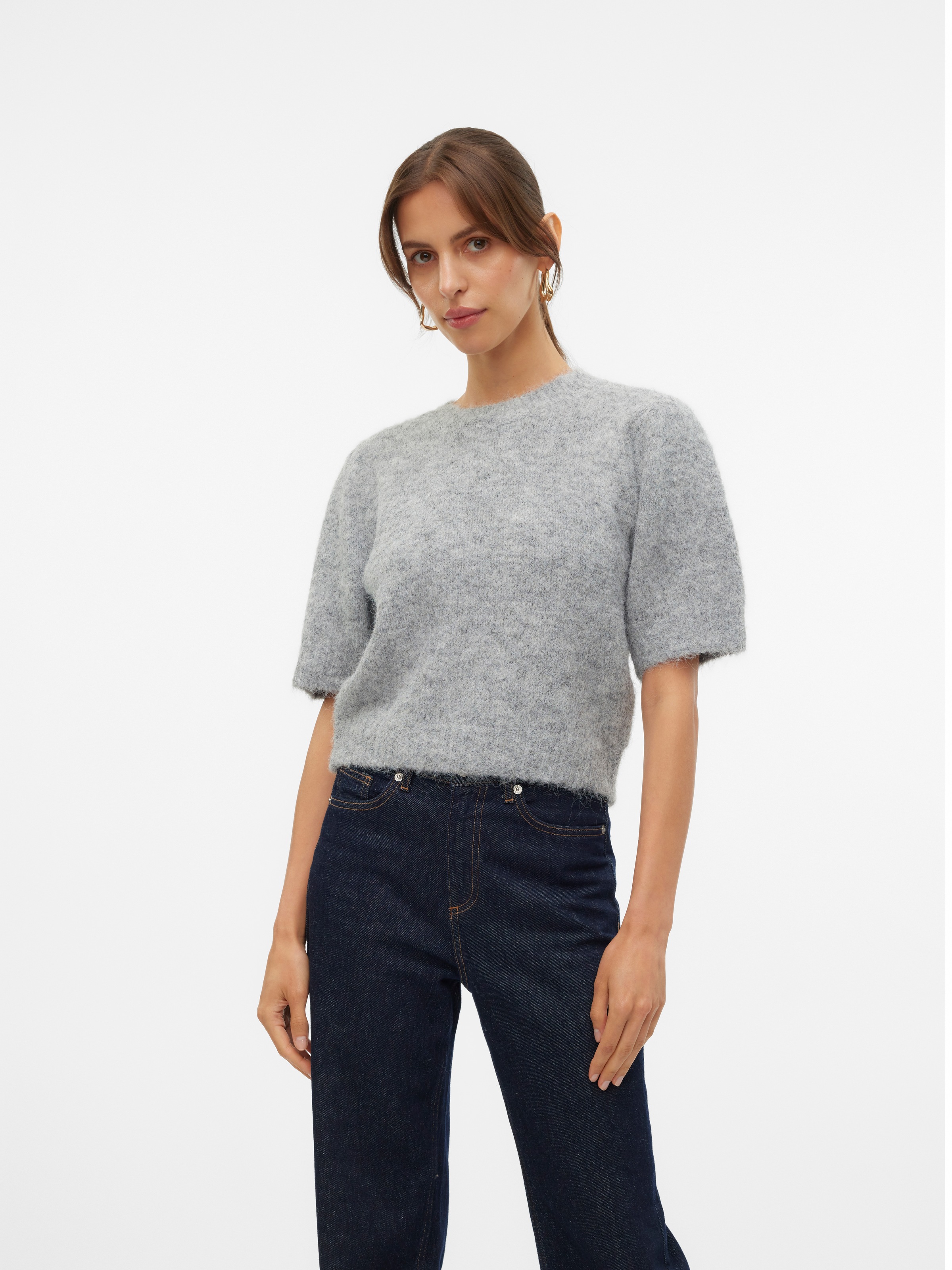 Vero Moda Strickpullover "VMNOVAH SS O-NECK PUFF PULLOVER GA NOOS" günstig online kaufen