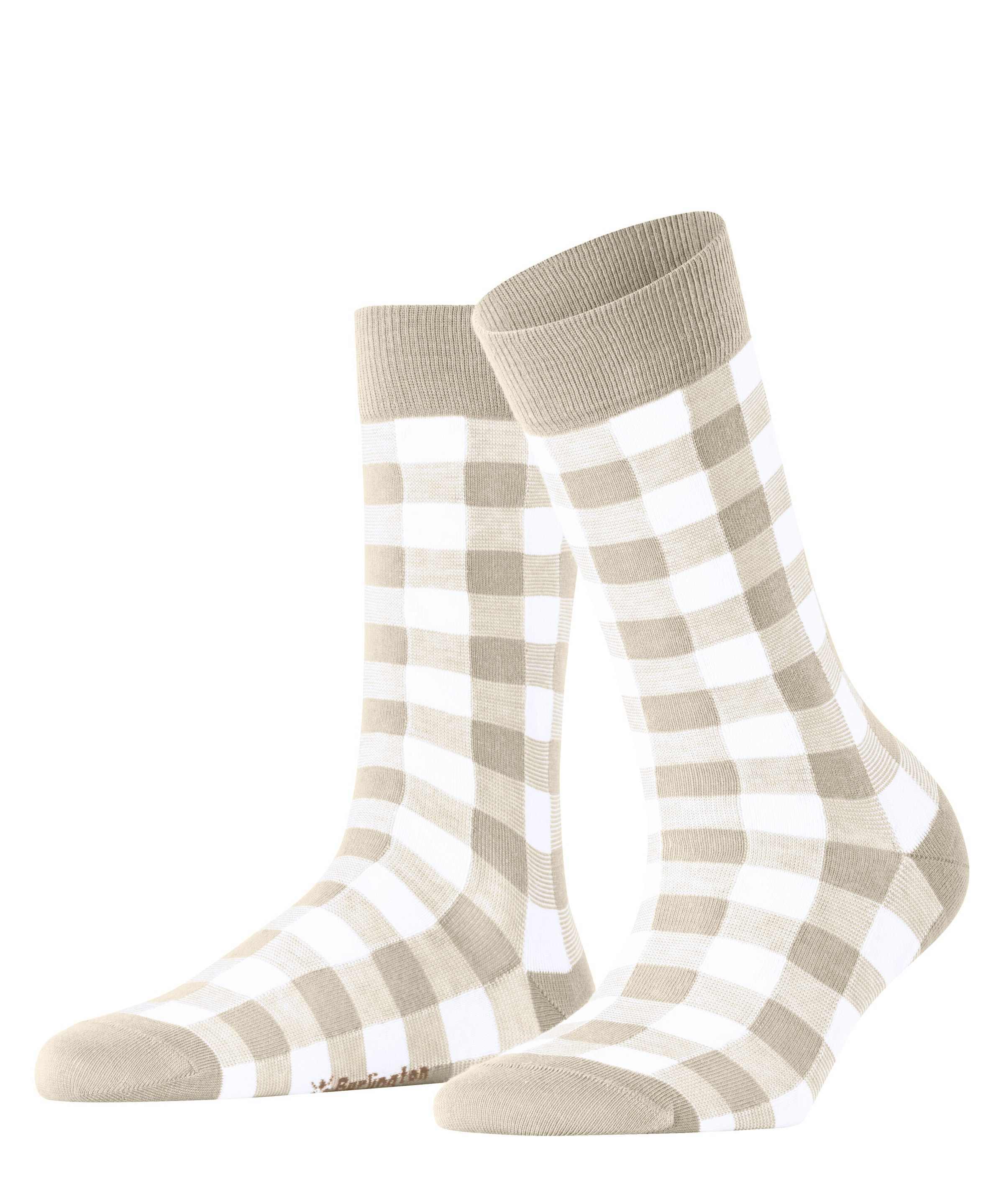 Burlington Socken "Vichy" Einheitsgröße 36-41, Karomuster, gekämmte Baumwolle