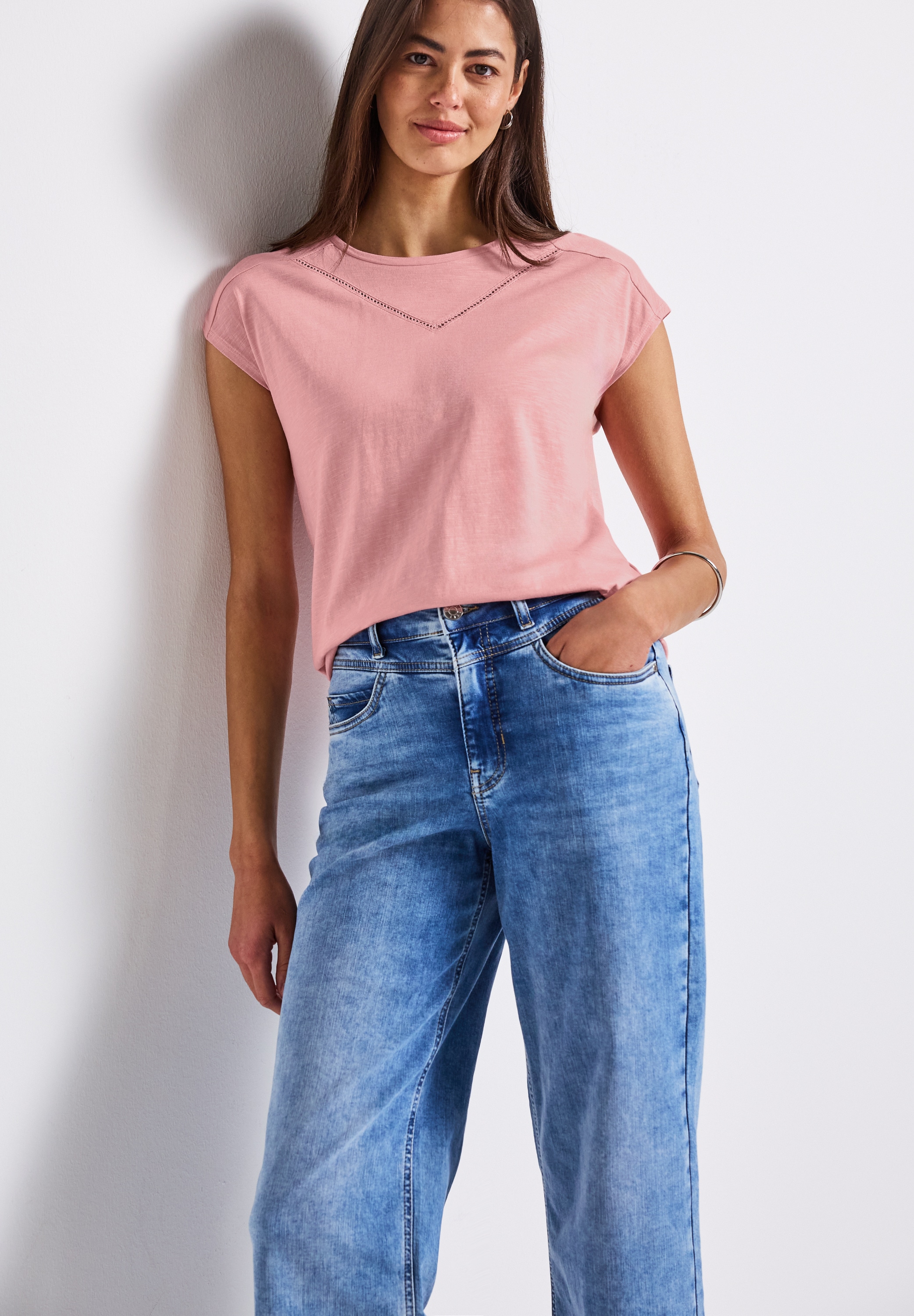 STREET ONE Shirttop, mit Deko-Tape