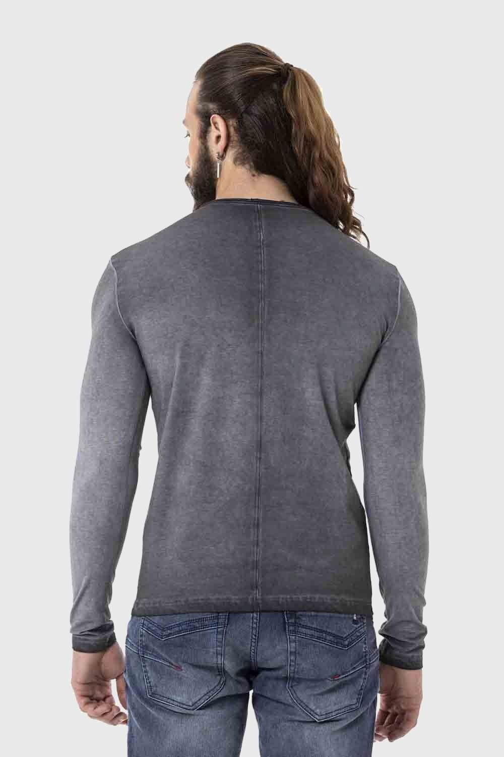 Cipo & Baxx T-Shirt »Sweatshirts«, mit Knopfleiste am Ausschnitt