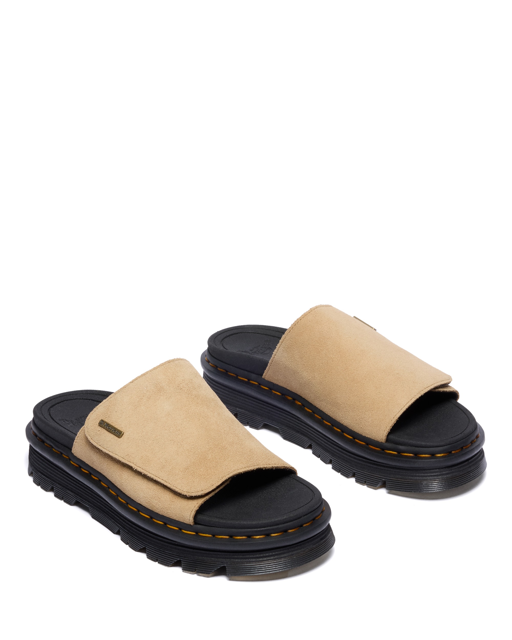 DR. MARTENS Pantolette »Zebzag«  Plateau Slipper, Sommerschuh, Schlupfschuh mit großer Klett-Bandage