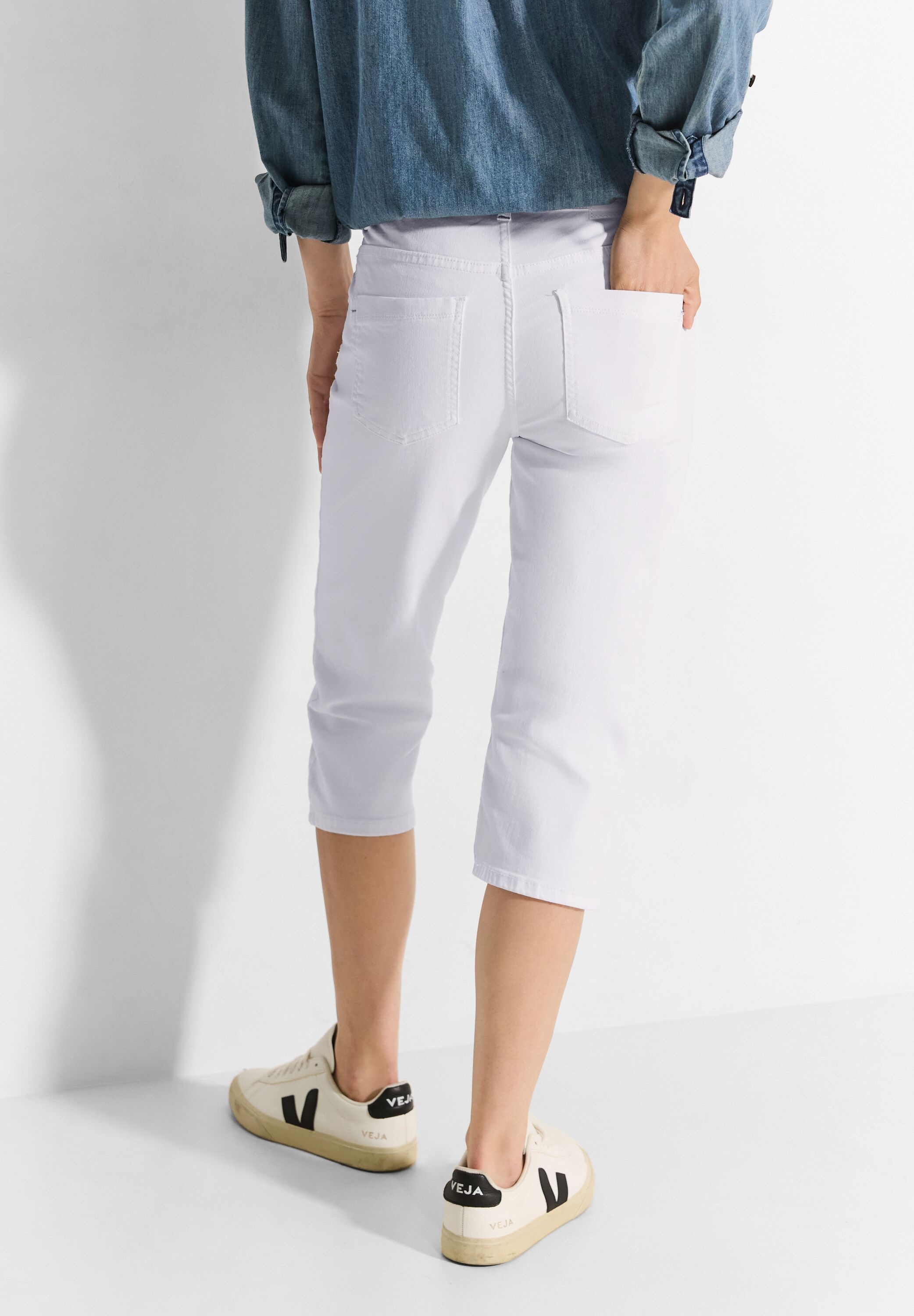 Cecil Gerade Jeans, softer Materialmix