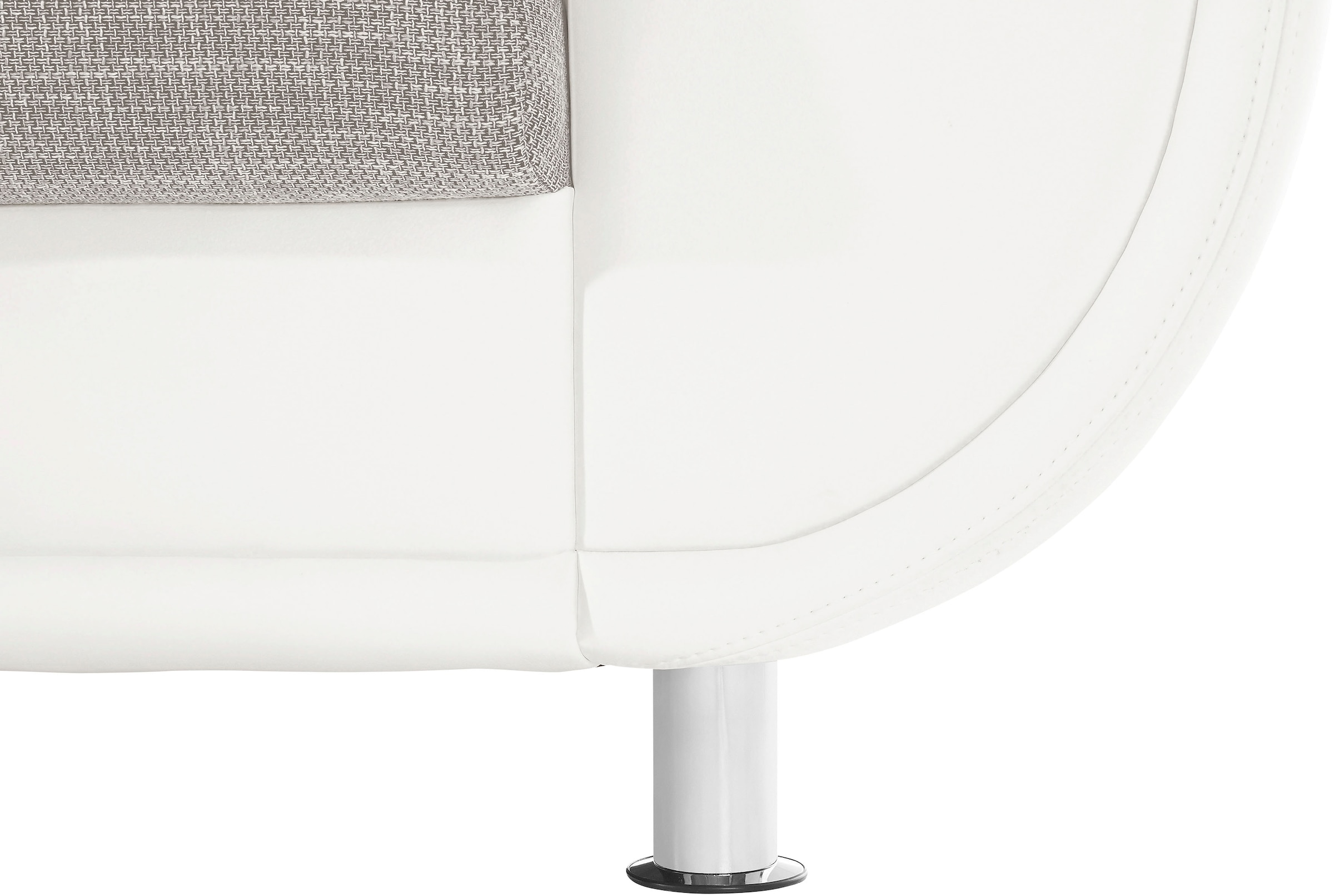 TRENDMANUFAKTUR Ecksofa »Rondo 3, zeitlos und bequem, Materialmix, breite Armlehnen, L-Form«, wahlweise mit Federkern für mehr Komfort, wahlweise mit Bettfunktion