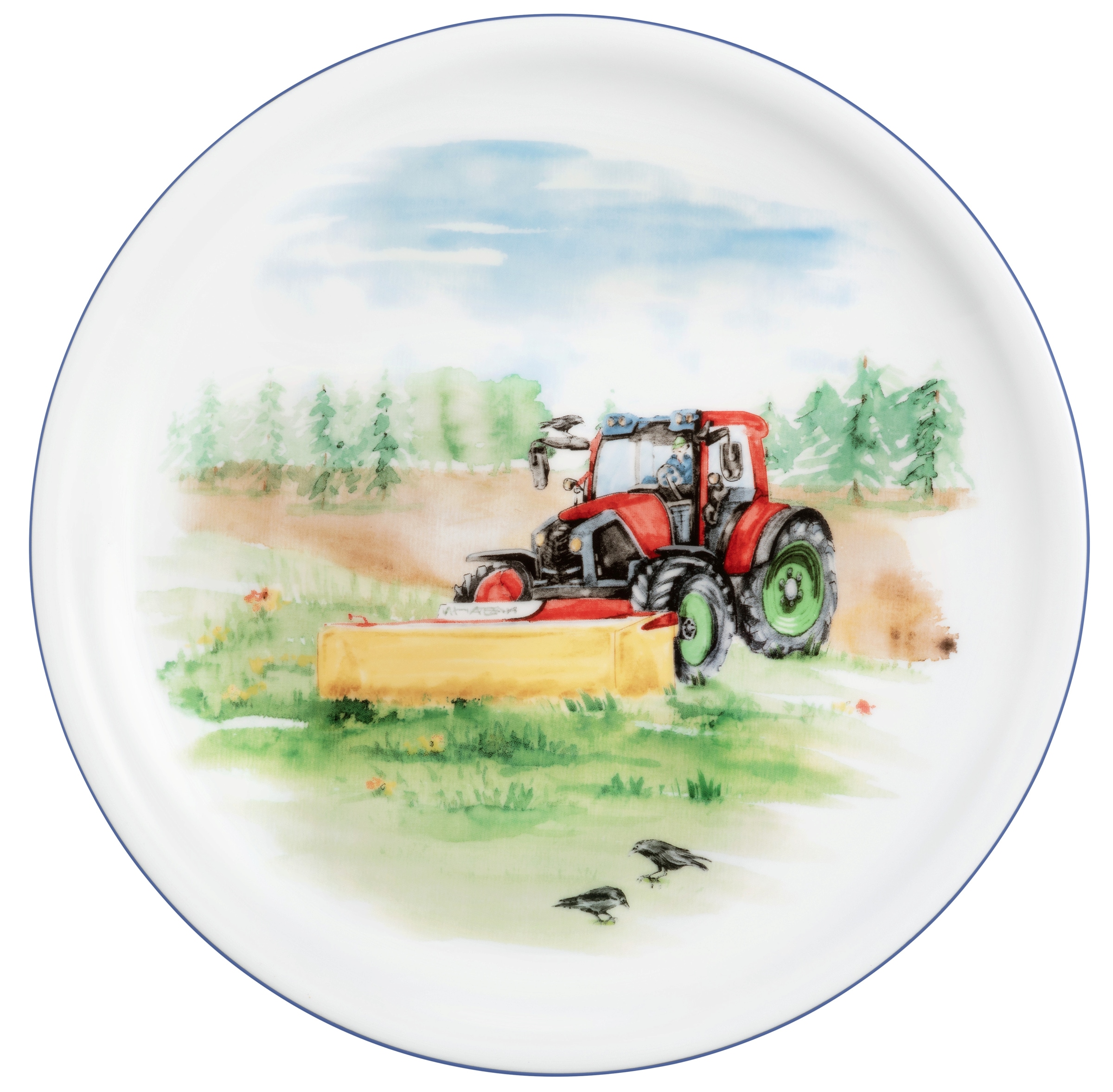 SELTMANN WEIDEN Speiseteller "Compact - Mein Traktor", 25,4cm, bunt, Speiseteller, rund 25,5 cm
