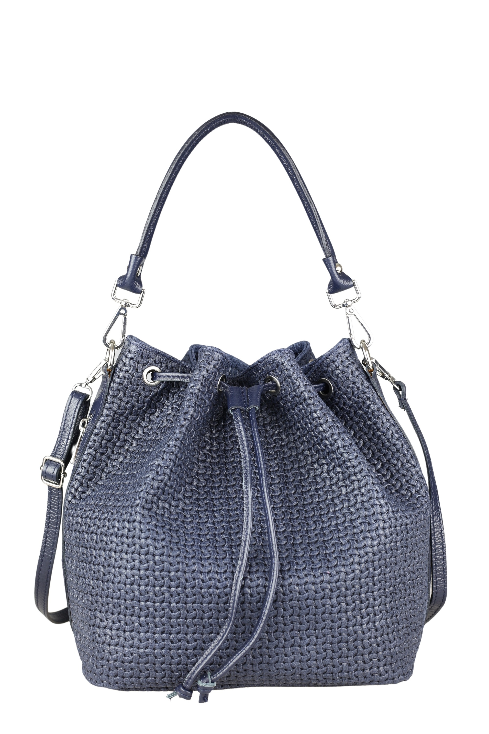 COLLEZIONE ALESSANDRO Schultertasche »Marine« aus Leder XL dunkelblau