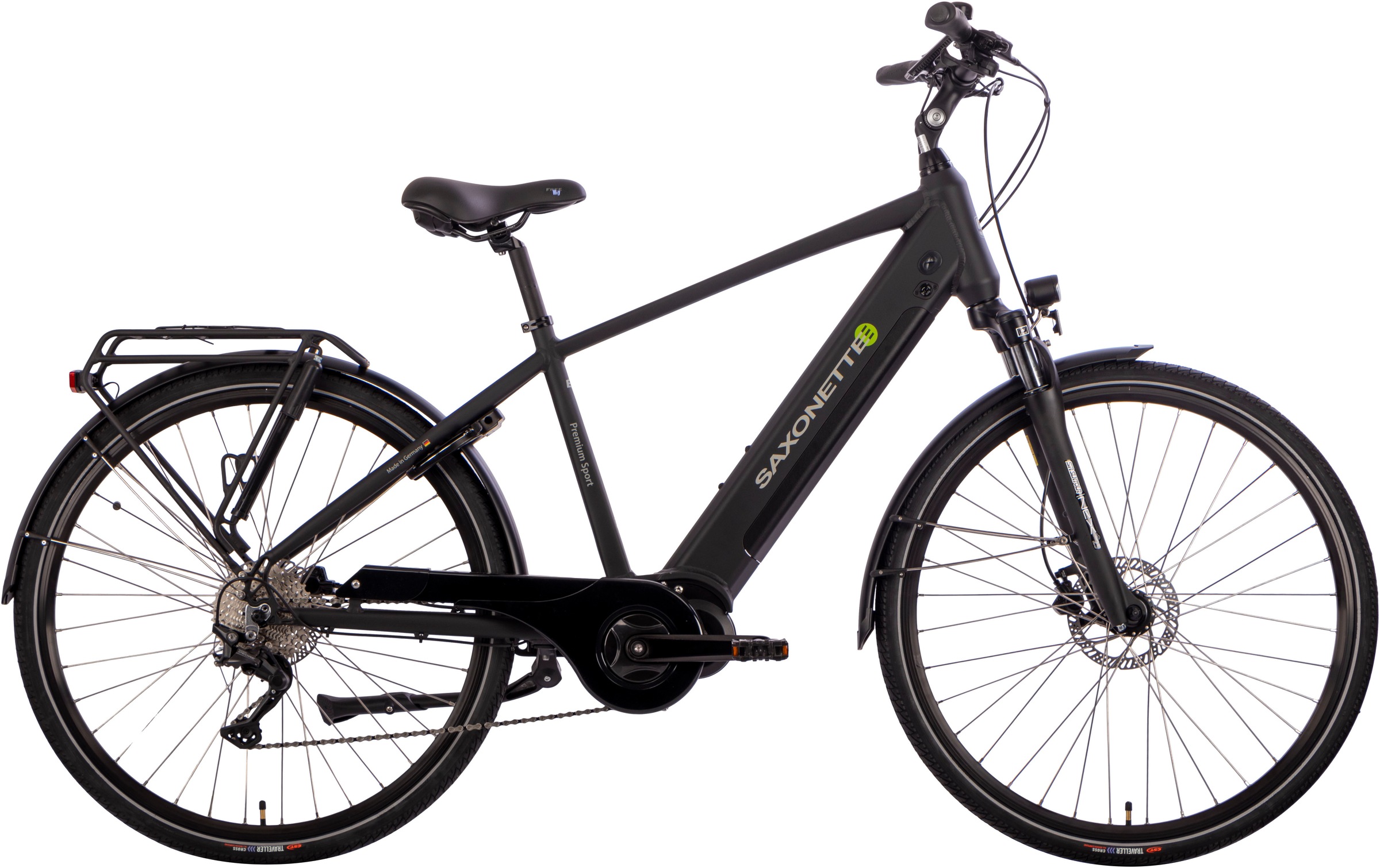 SAXONETTE E-Bike "Premium Sport (Diamant)", 10 Gang, Mittelmotor 250 W, Pedelec, Elektrofahrrad für Herren