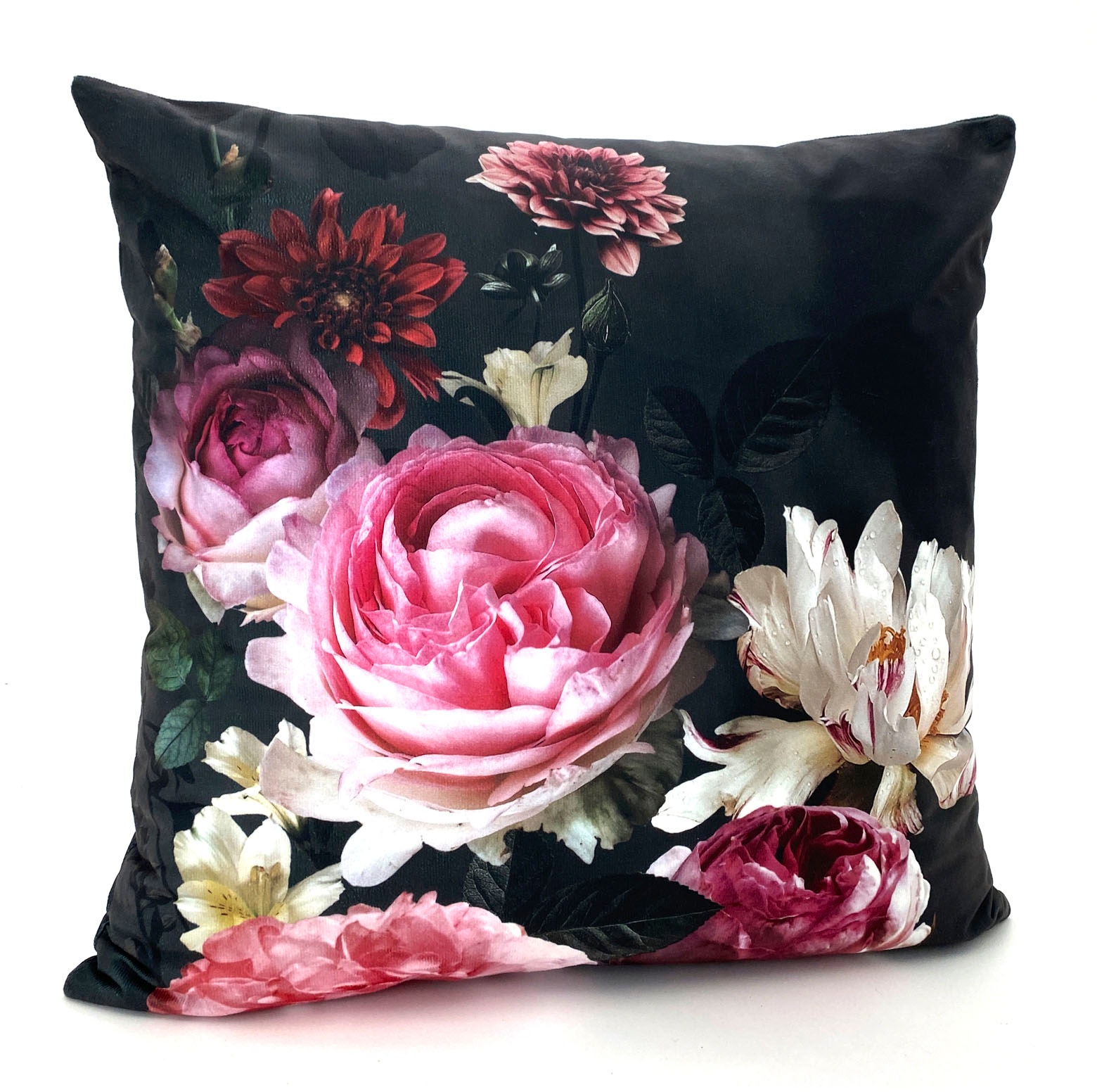 Weckbrodt Dekokissen "Pfingstrosen" Kissenhülle ohne Füllung, Samt-Optik, V günstig online kaufen