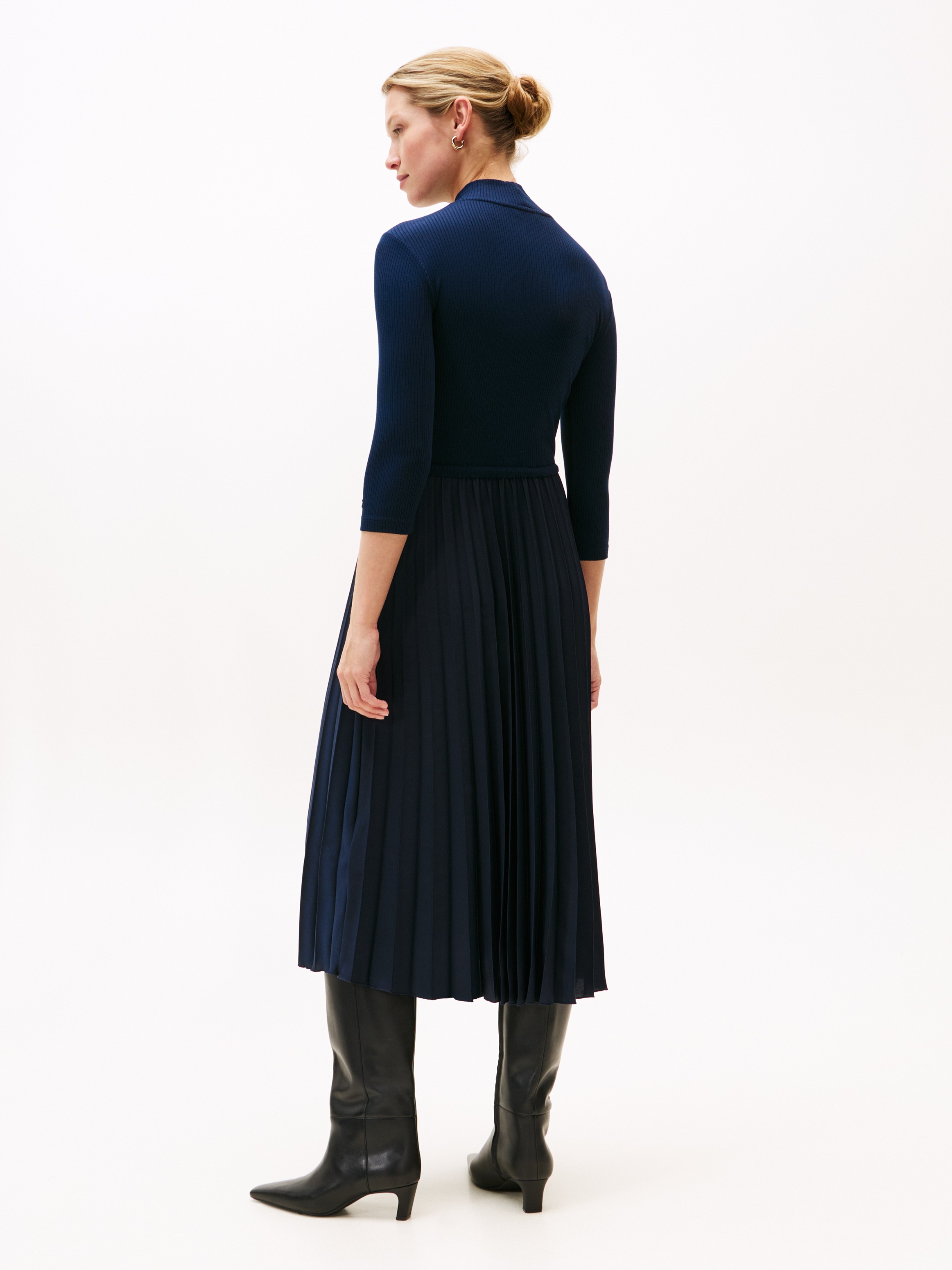 Tommy Hilfiger A-Linien-Kleid "SLIM 5X2 RIB MIX MIDI DRS" günstig online kaufen