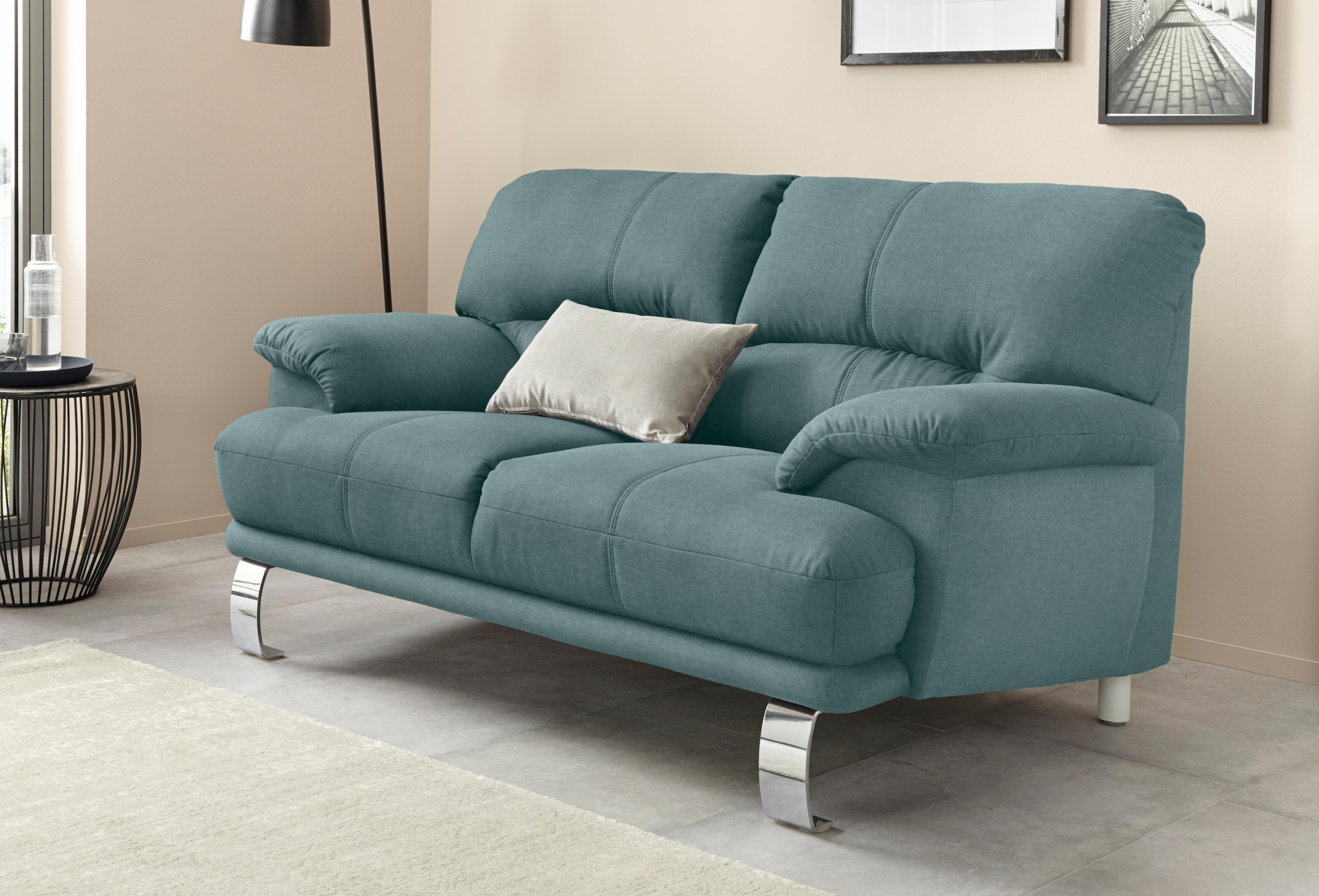 TRENDMANUFAKTUR 2-Sitzer "Cecilia II, mit italienischem Design, tollen Details" und tollem Sitzkomfort
