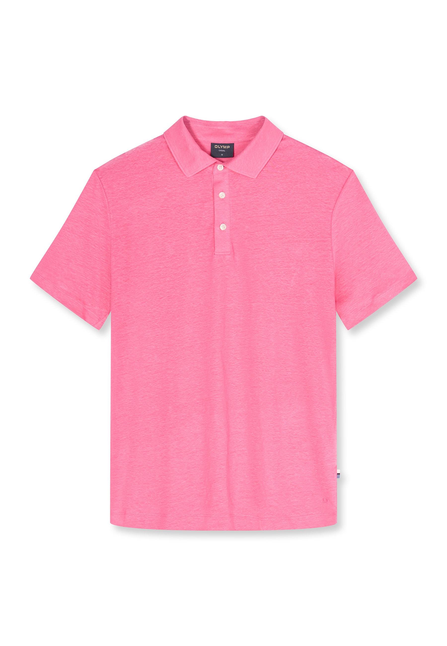 Poloshirt OLYMP "OLYMP Casual Wirk", Damen, Gr. XL, pink, 95% Leinen, 5% Elasthan, Shirts