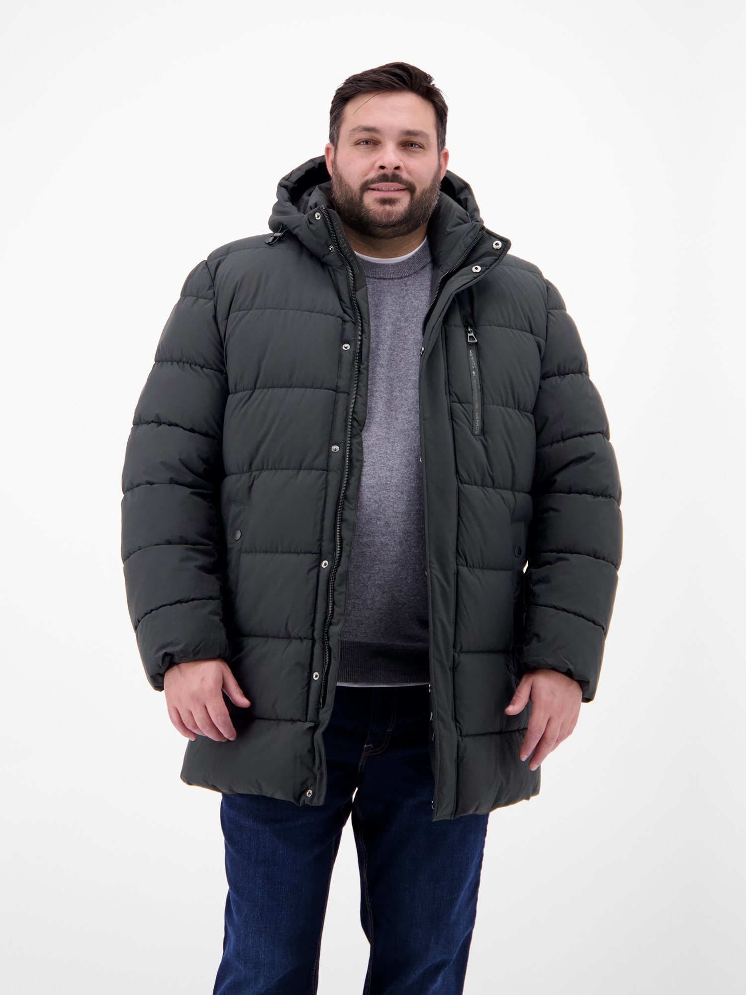 LERROS Winterjacke »Herren Steppjacke in Großen Größen« mit Kapuze