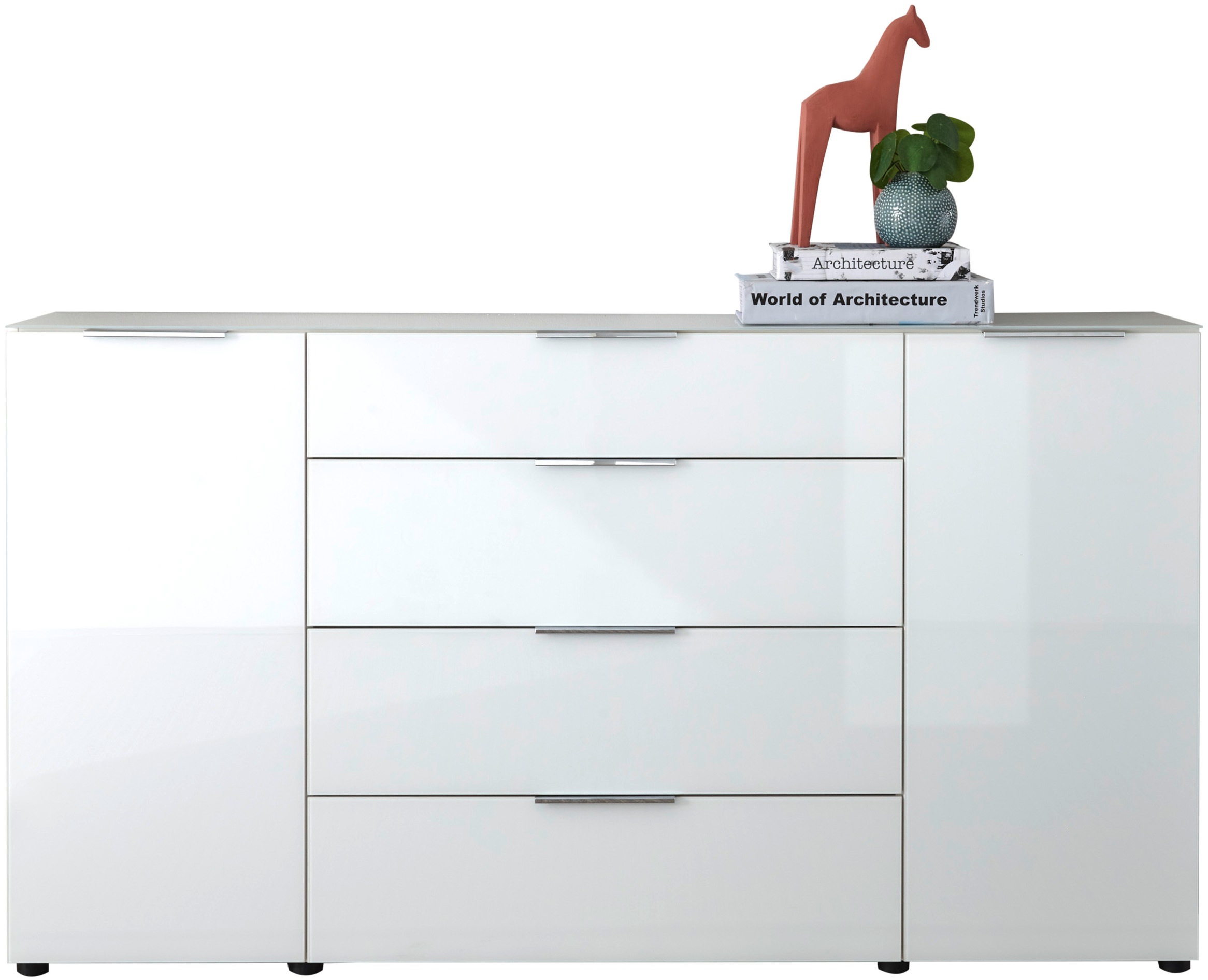 Thumbnail - HBZ Kommode "Santorin, BxHxT 180x99x40 cm" 1 Stk. tlg. Breite 180cm, Softclose für Türen und Schubkästen, Melaminbeschic...