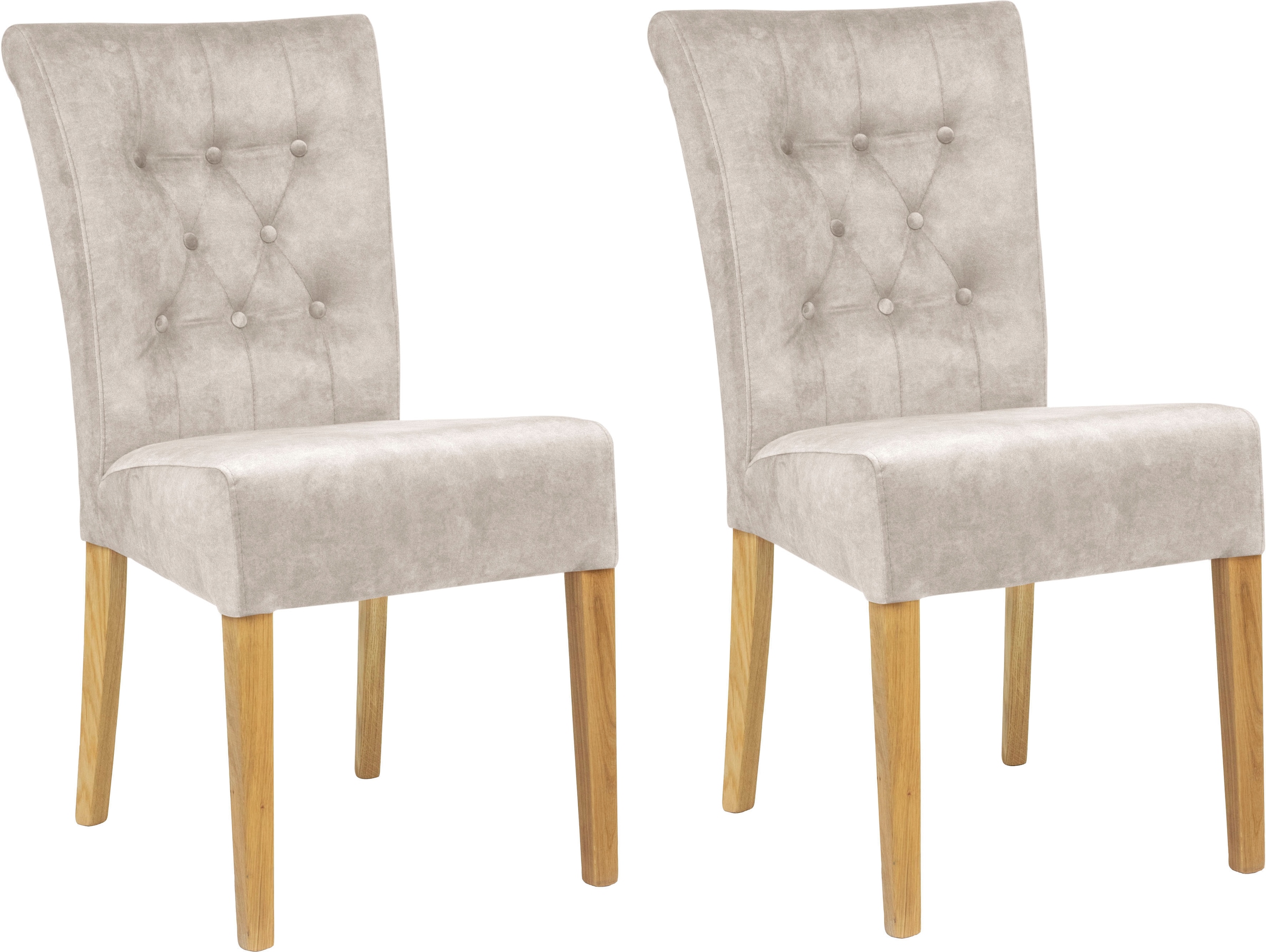 Home affaire Polsterstuhl "Queen", (Set), 2 St., Samtvelours, Esszimmerstuh günstig online kaufen