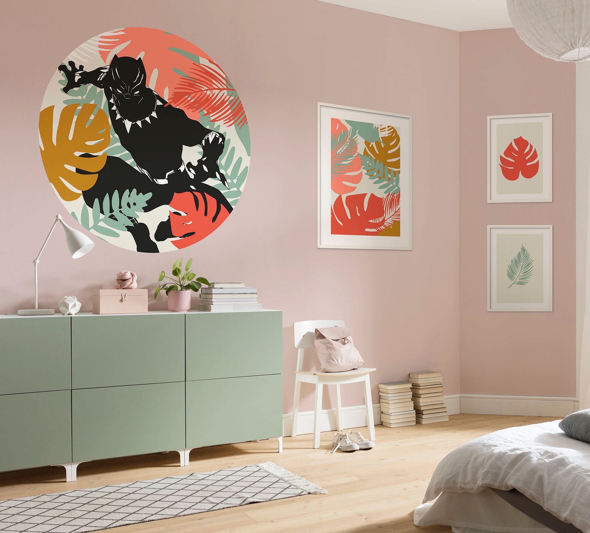 Komar Bild "Winter Tropics Black Panther Plants" Tiere 1 Stk. tlg. Wandbild günstig online kaufen