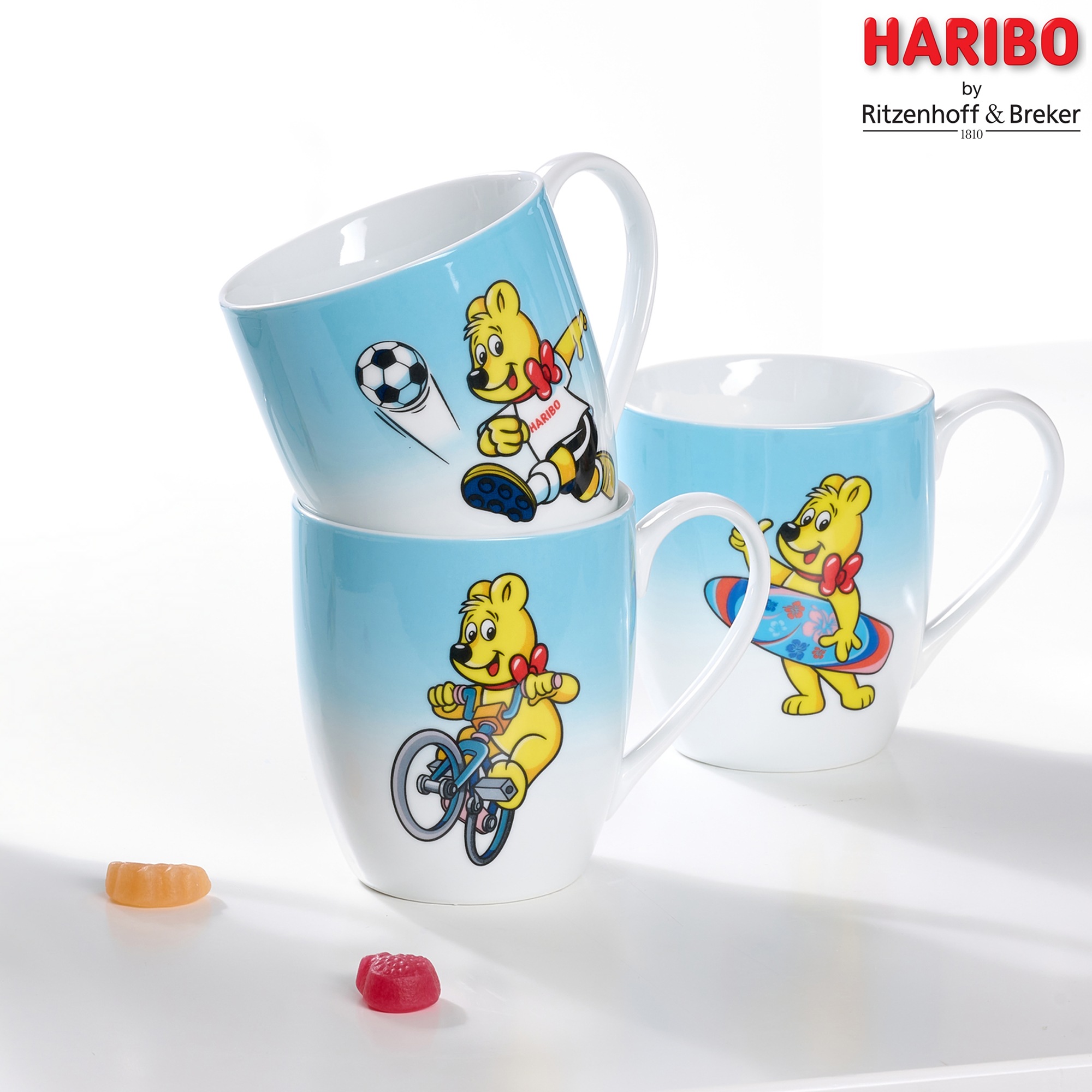 Ritzenhoff & Breker Becher "HARIBO Sport, Surfer, 500 ml" spülmaschinenfest