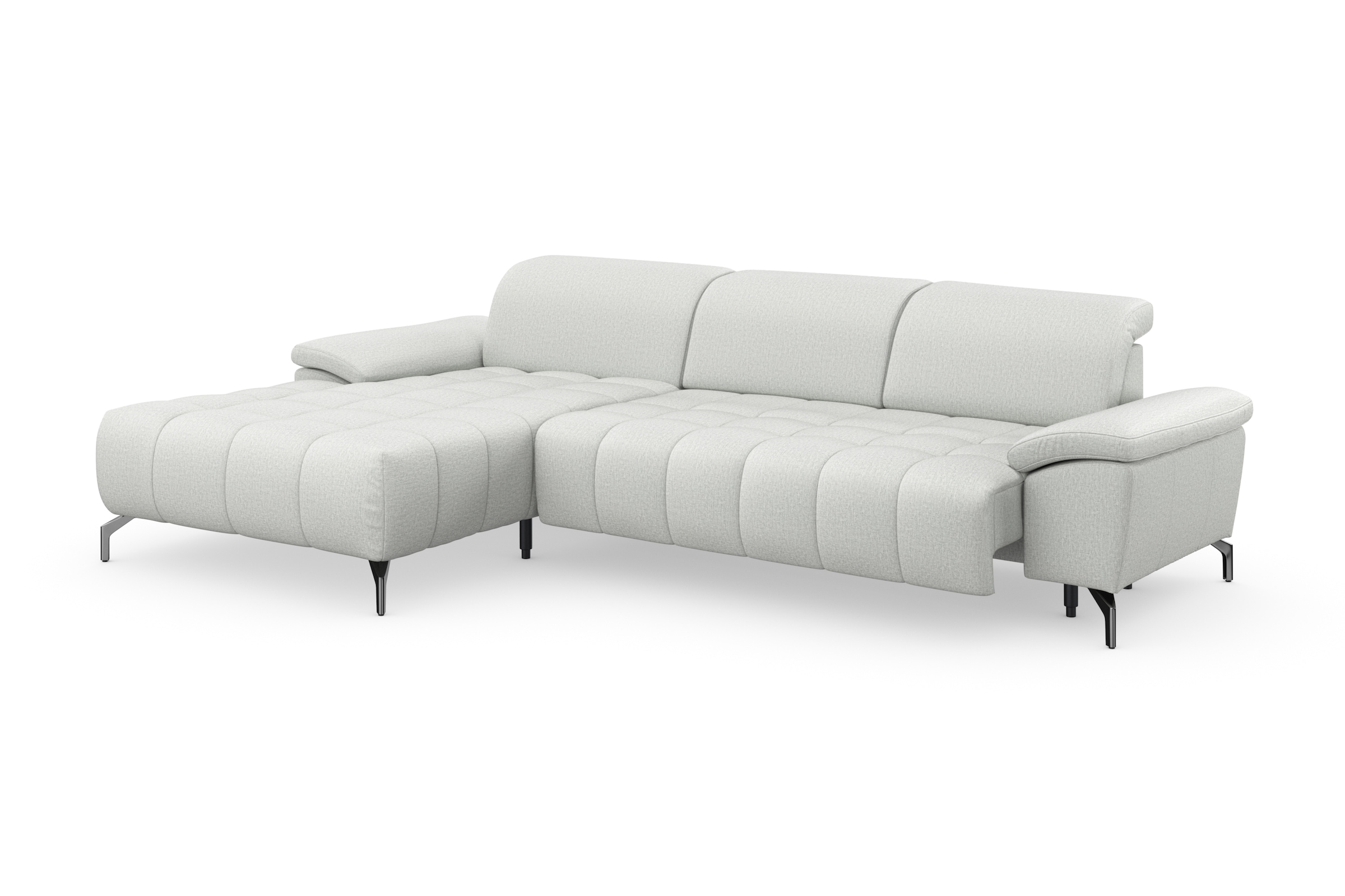 sit&more Ecksofa »Cool L-Form«, wahlweise mit Kopfteilverstellung und Vorziehsitz, motorisch