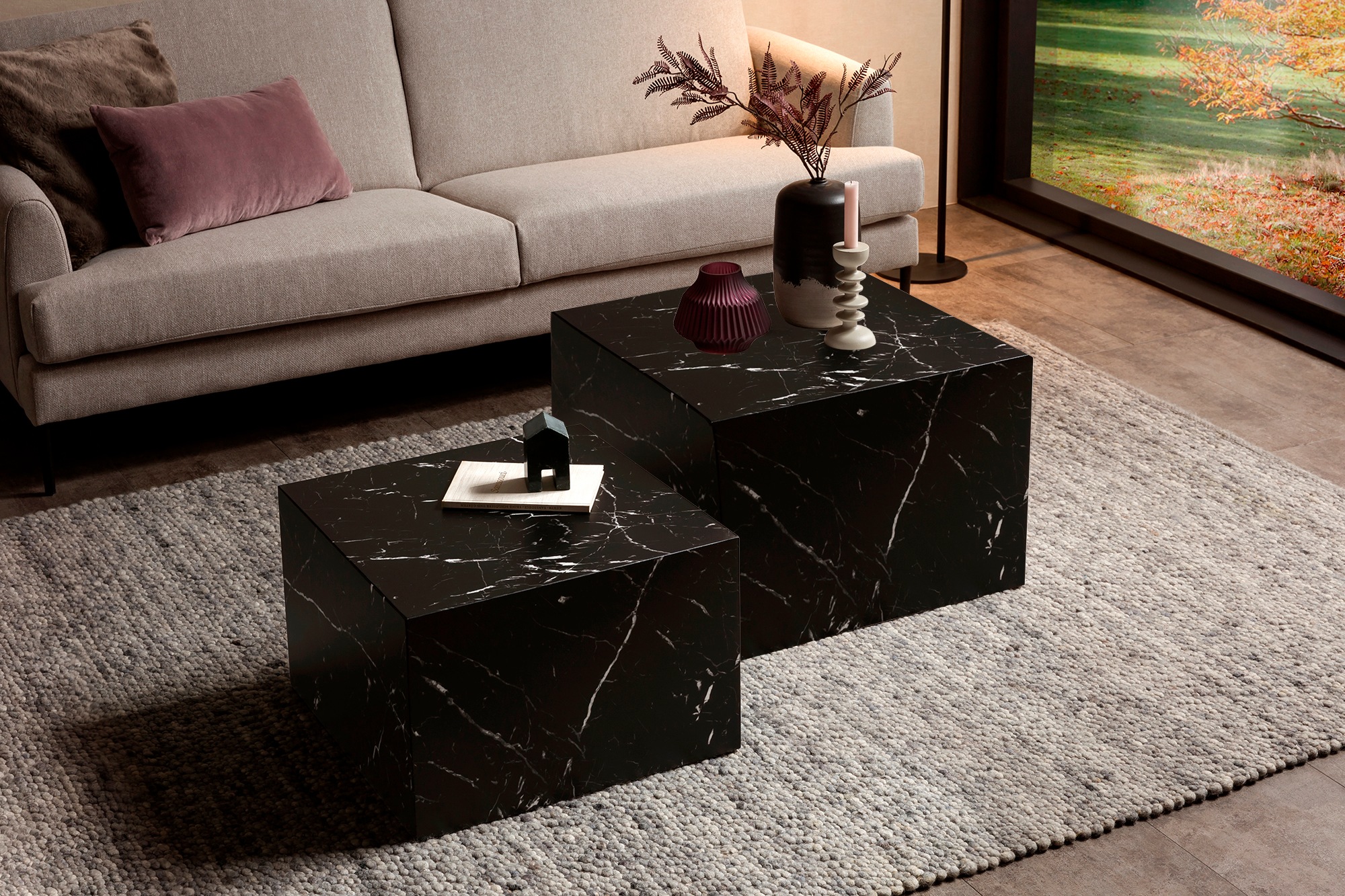 SalesFever Couchtisch "Almeria - stilvoller Couch- und Beistelltisch", (Set günstig online kaufen