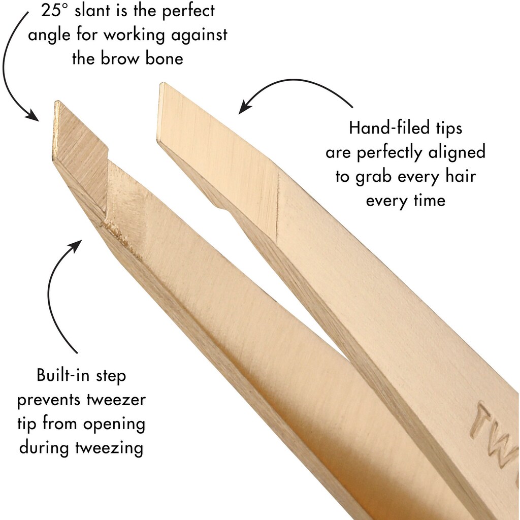 TWEEZERMAN Augenbrauenpinzette »SLANT SCHRÄGER TWEEZER«