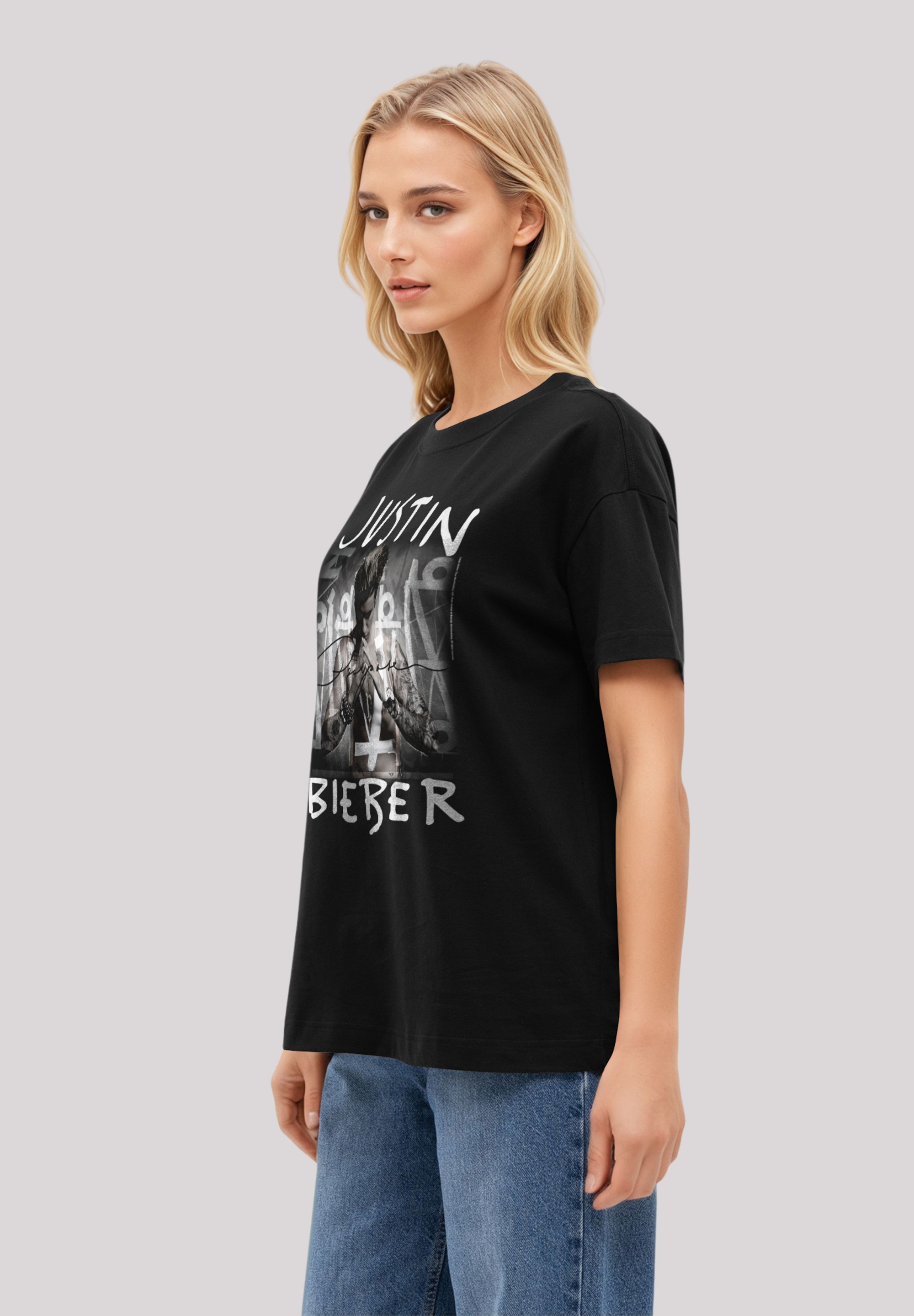 Thumbnail - F4NT4STIC T-Shirt "Justin Bieber Purpose Album Cover", Streetwear Fashion