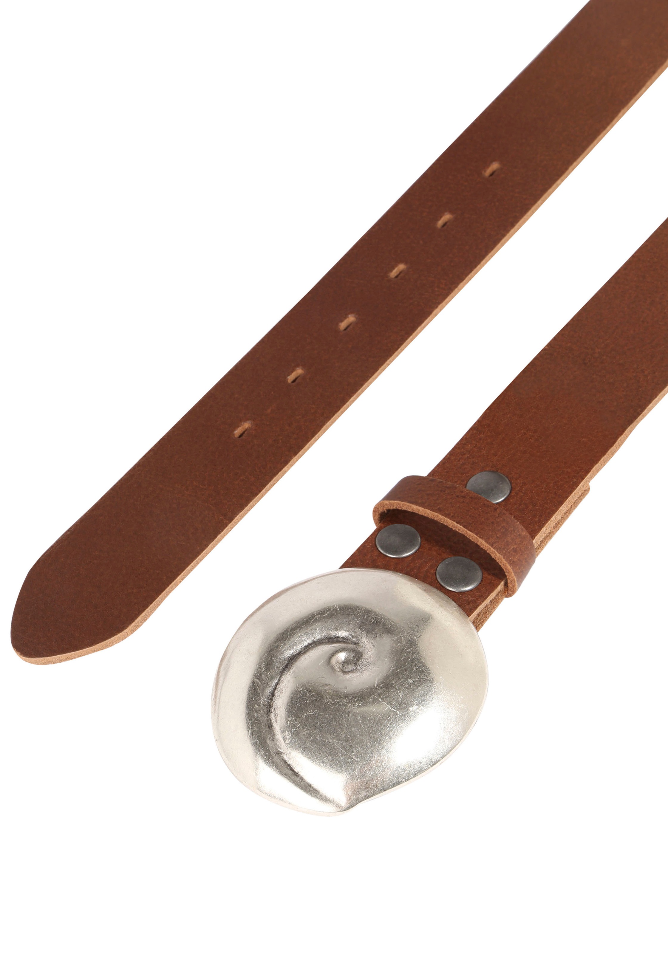 Rettungsring Gürtel Ledergürtel mit austauschbarer Schließe "Muschel Rund S günstig online kaufen