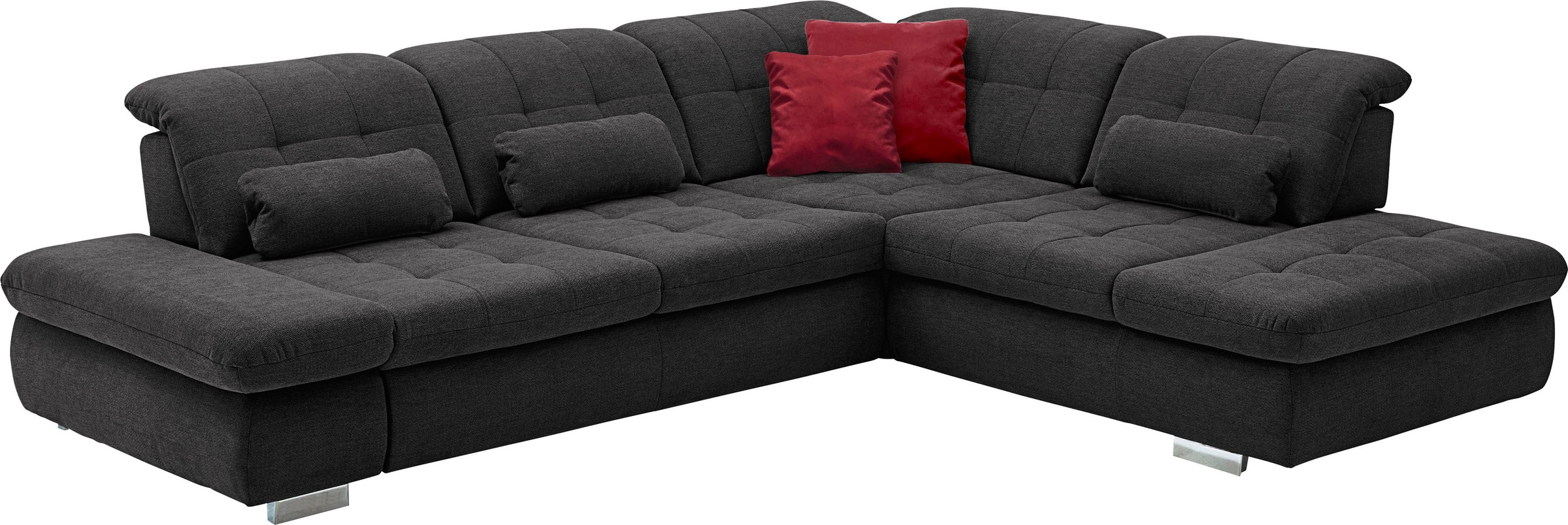 Die PlanBar Ecksofa »MP-IN17004 L-Form«, wahlweise mit Bettfunktion, Sitztiefen- und Kopfteilverstellung