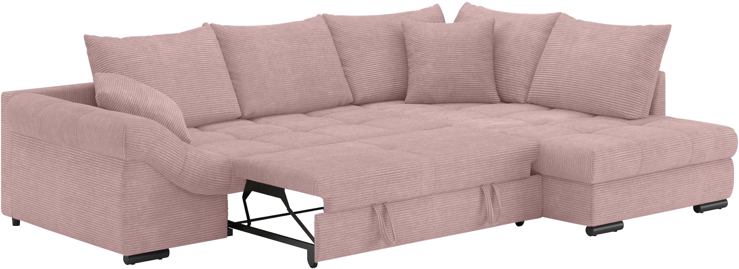 Mr. Couch Ecksofa »Allegro DuraFlex, L-Form«, Hochschläfer-Bettauszug, Kaltschaumpolsterung, bis 140 kg belastbar