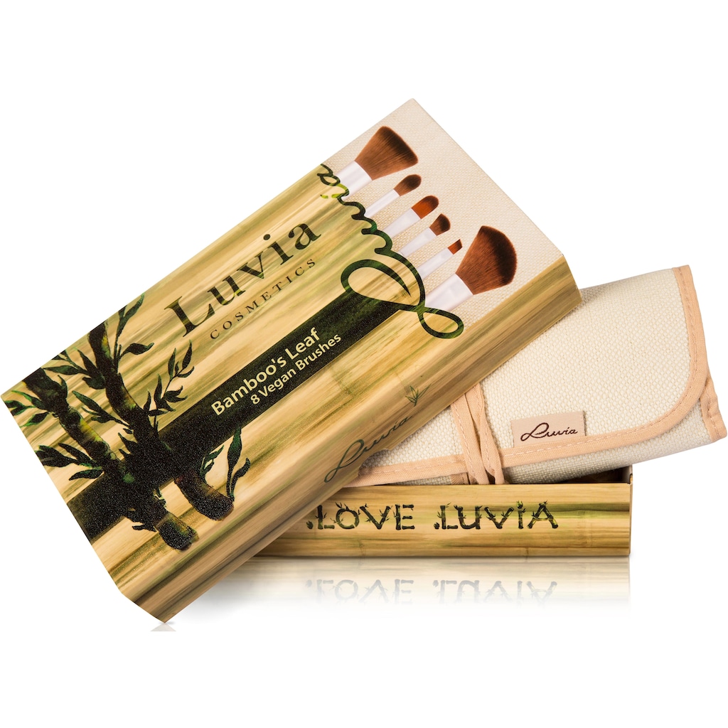 Luvia Cosmetics Kosmetikpinsel-Set »Bamboo's Leaf«, (8 tlg., mit Aufbewahrungstasche)