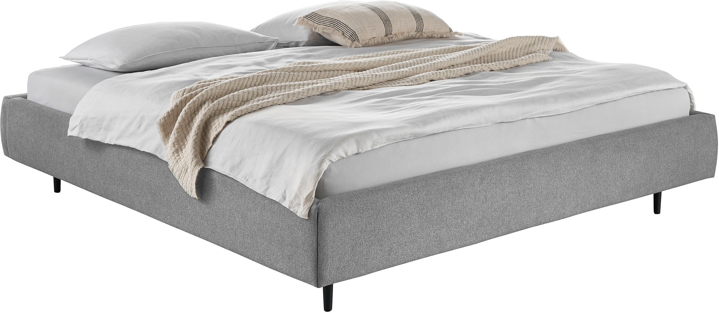 Home affaire Polsterbett »Lumira, rahmenhohes Design & wahweise Überlänge« inkl. 7-fache Einlegetiefenverstellung & saugroboterfreundliche Höhe