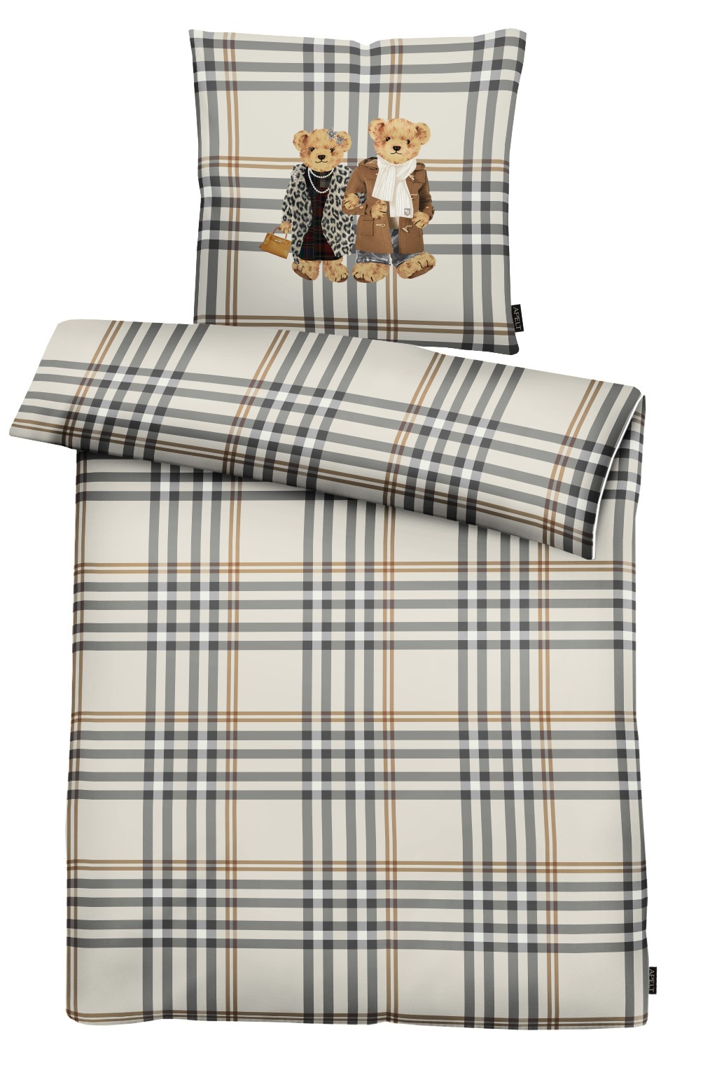APELT Bettwäsche »John« 2 Bettwäsche-Set mit Reißverschluss, Baumwoll-Satin, Digitaldruck